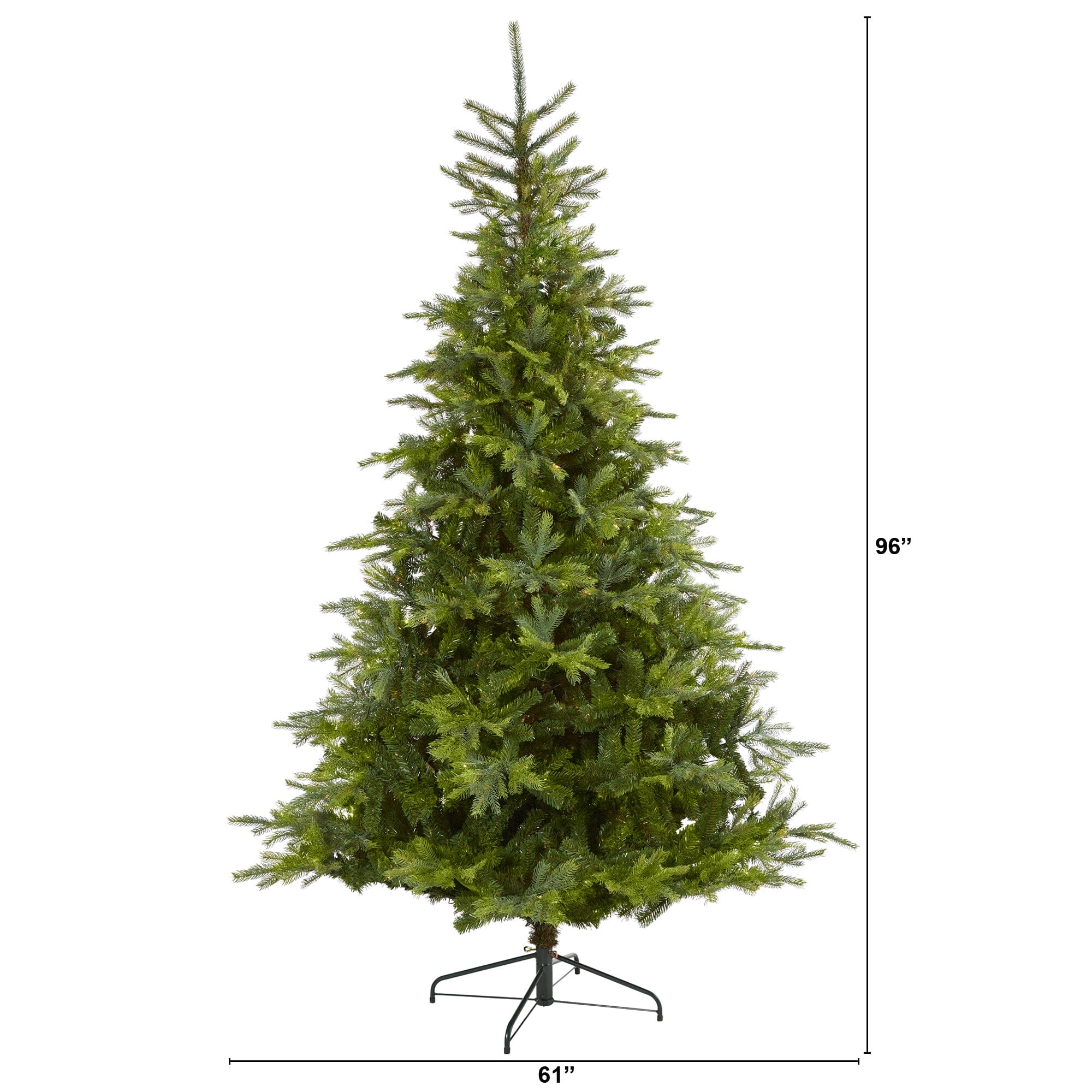 8’ North Carolina Spruce Artificial Christmas Tree with 1303 Bendable Branches - Image 3