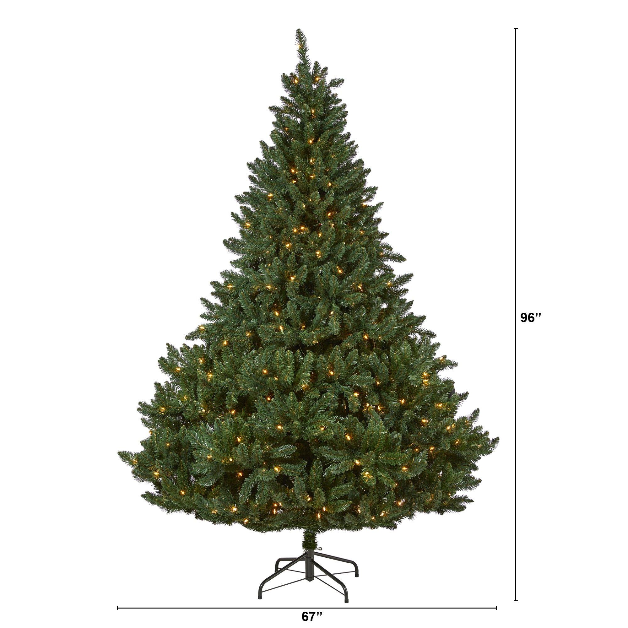 8’ Northern Rocky Spruce Artificial Christmas Tree with 500 Clear Lights and 1948 Bendable Branches - Image 2