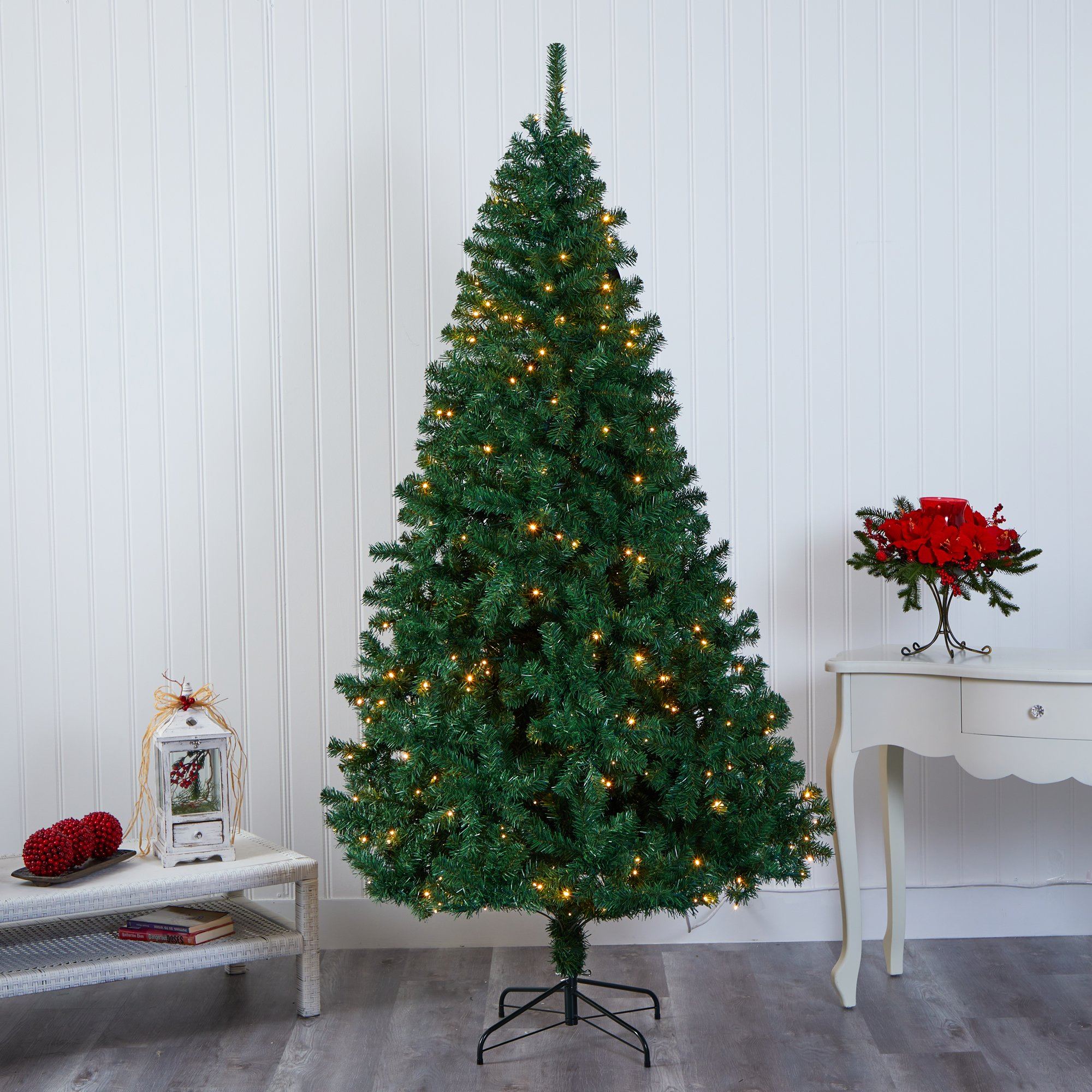 8' Northern Tip Artificial Christmas Tree with 450 Clear LED Lights - Image 5