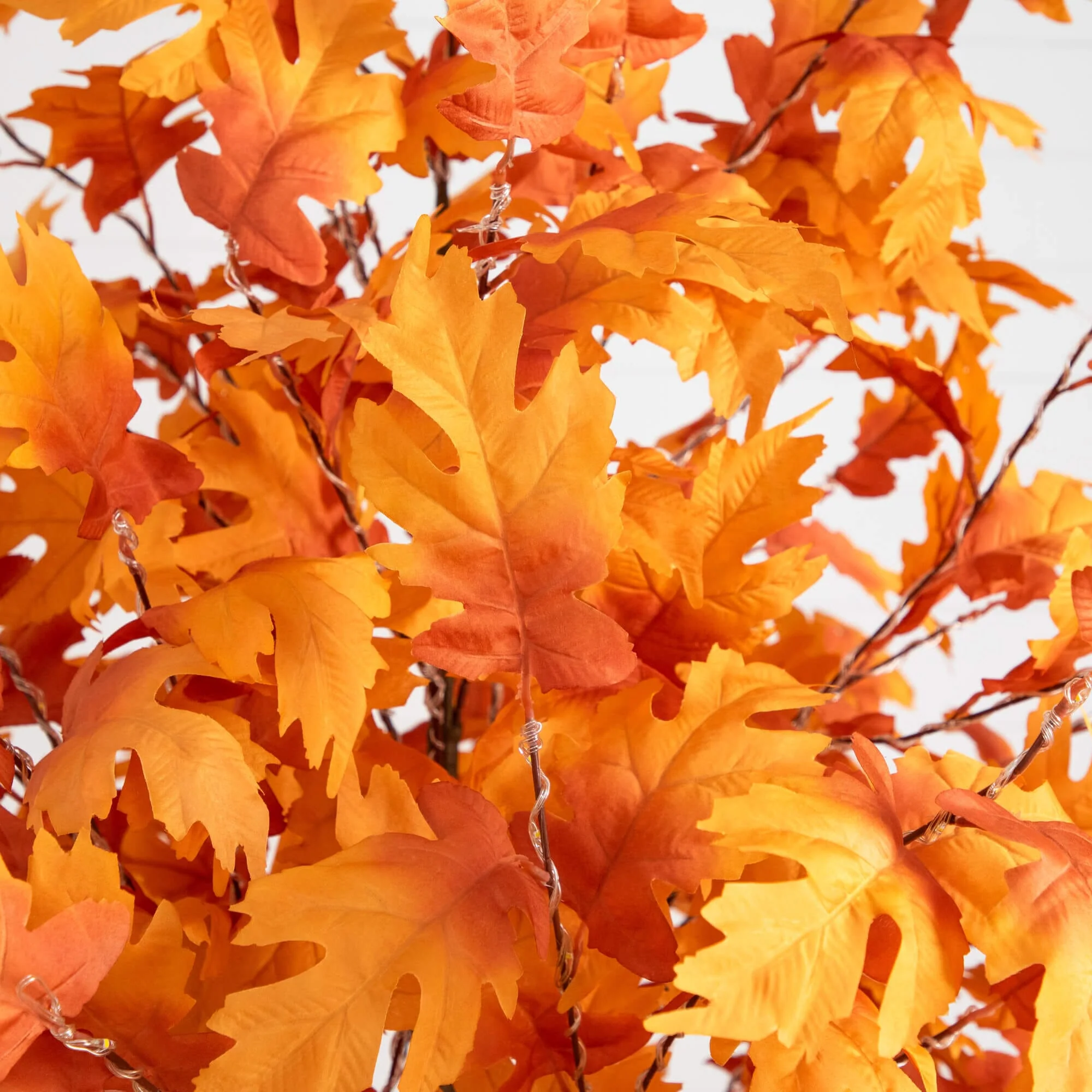 8' Pre-Lit Autumn Maple Artificial Fall Tree with 660 Warm White LED Lights - Image 4