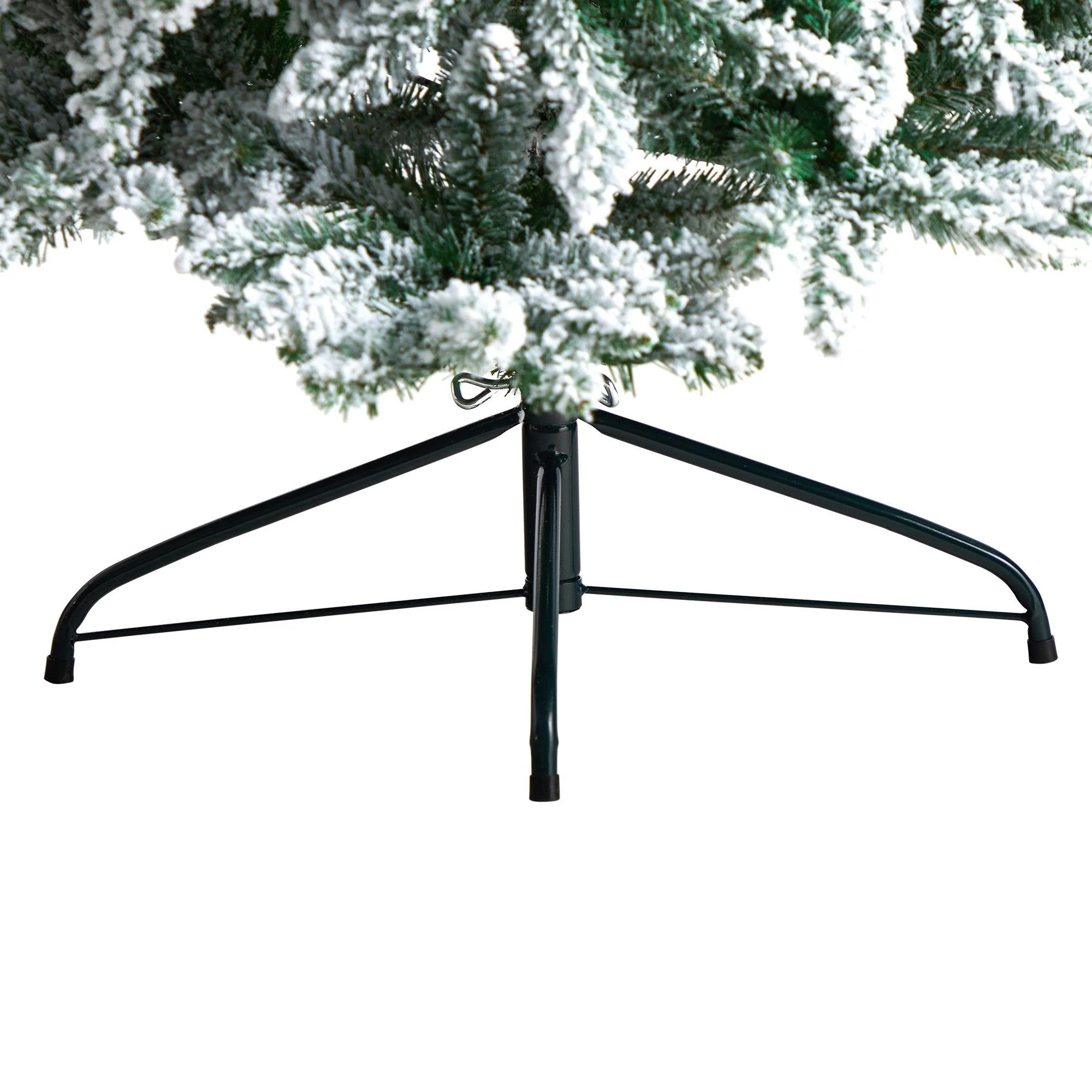 8’ Slim Flocked Montreal Fir Artificial Christmas Tree - Image 6