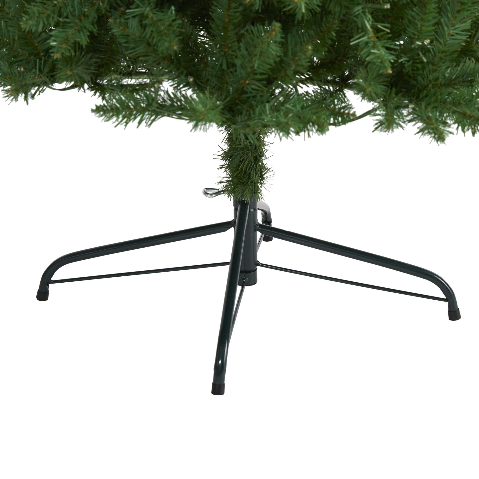 8’ Slim Green Mountain Pine Artificial Christmas Tree with 400 Clear LED Lights - Image 5