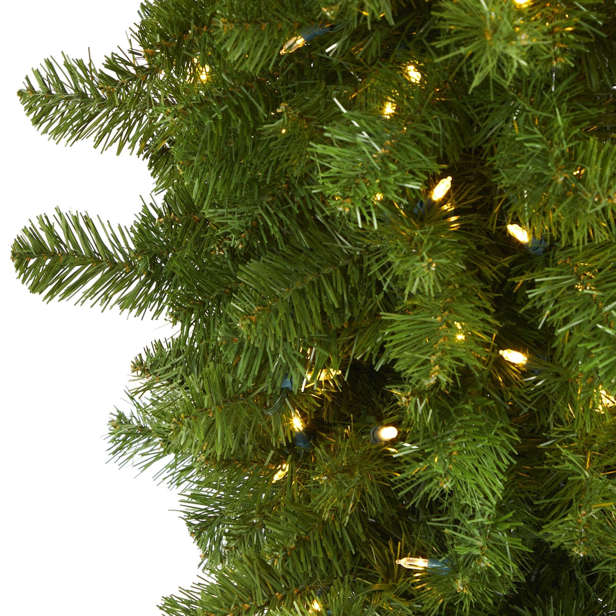 8' Sun Valley Spruce Upside Down Artificial Christmas Tree with 850 Warm White (Multifunction) LED Lights and 1747 Bendable Branches - Image 3