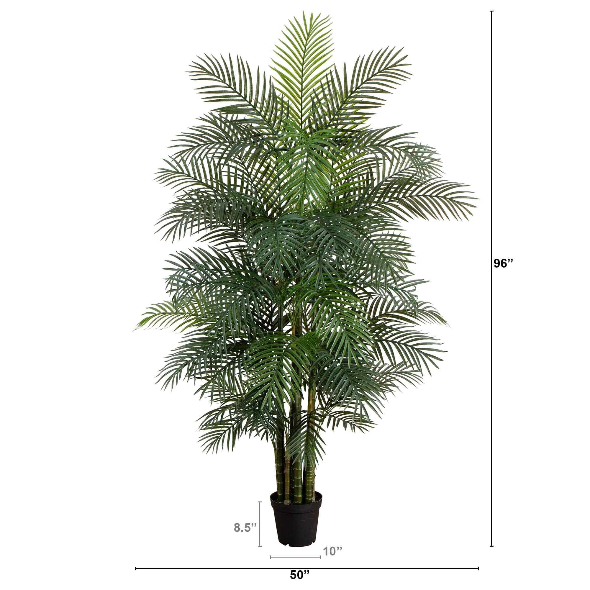 8' UV Resistant Artificial Areca Palm Tree (Indoor/Outdoor) - Image 4