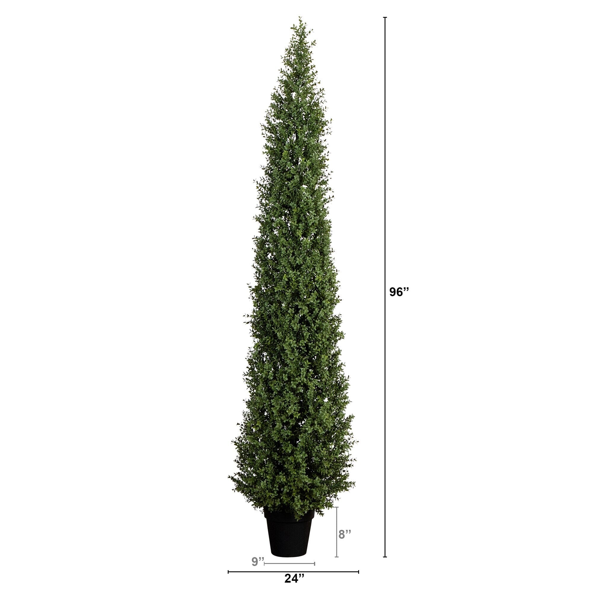 8’ UV Resistant Artificial Boxwood Topiary Tree (Indoor/Outdoor) - Image 5
