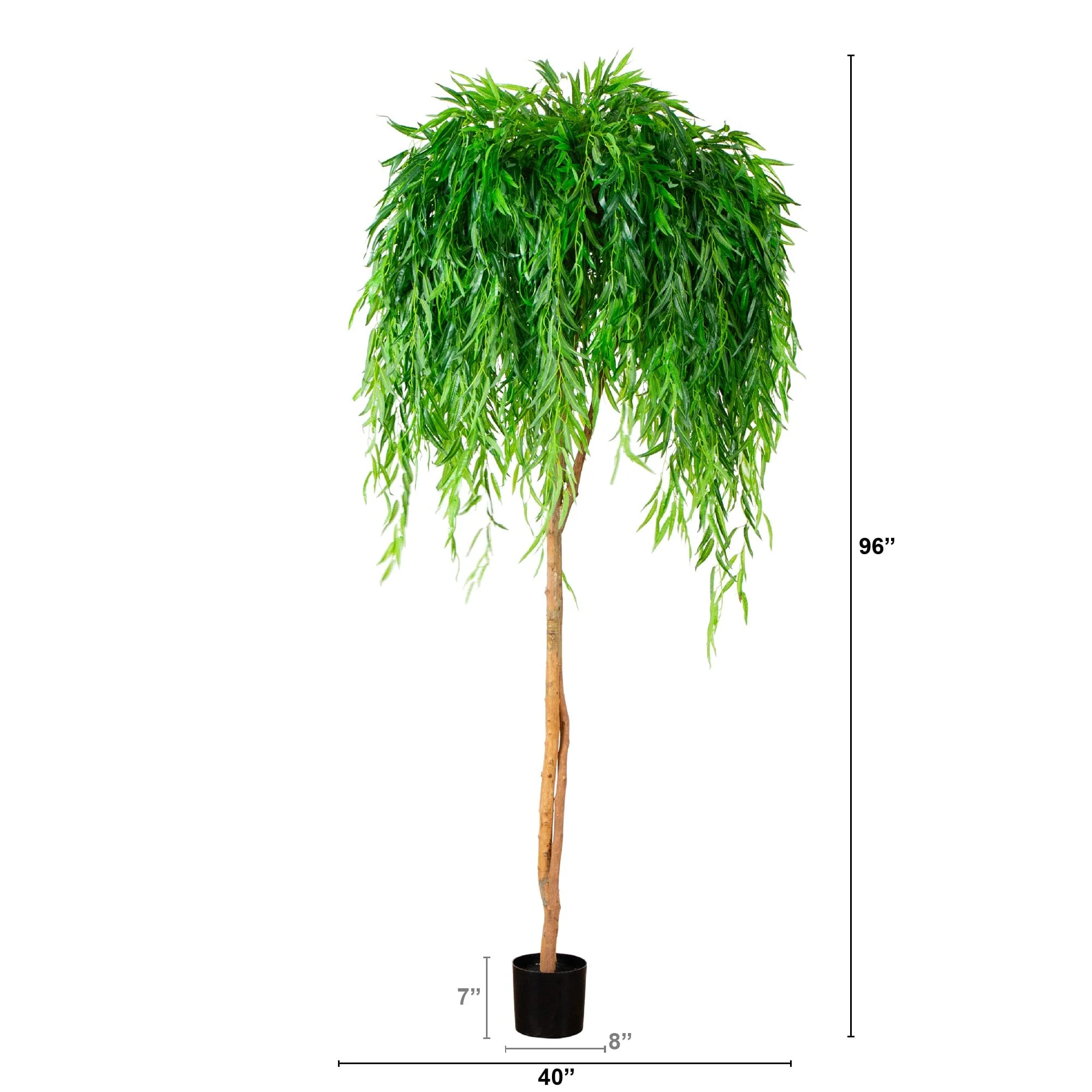 8’ Willow Artificial Tree  (Real Touch) - Image 6