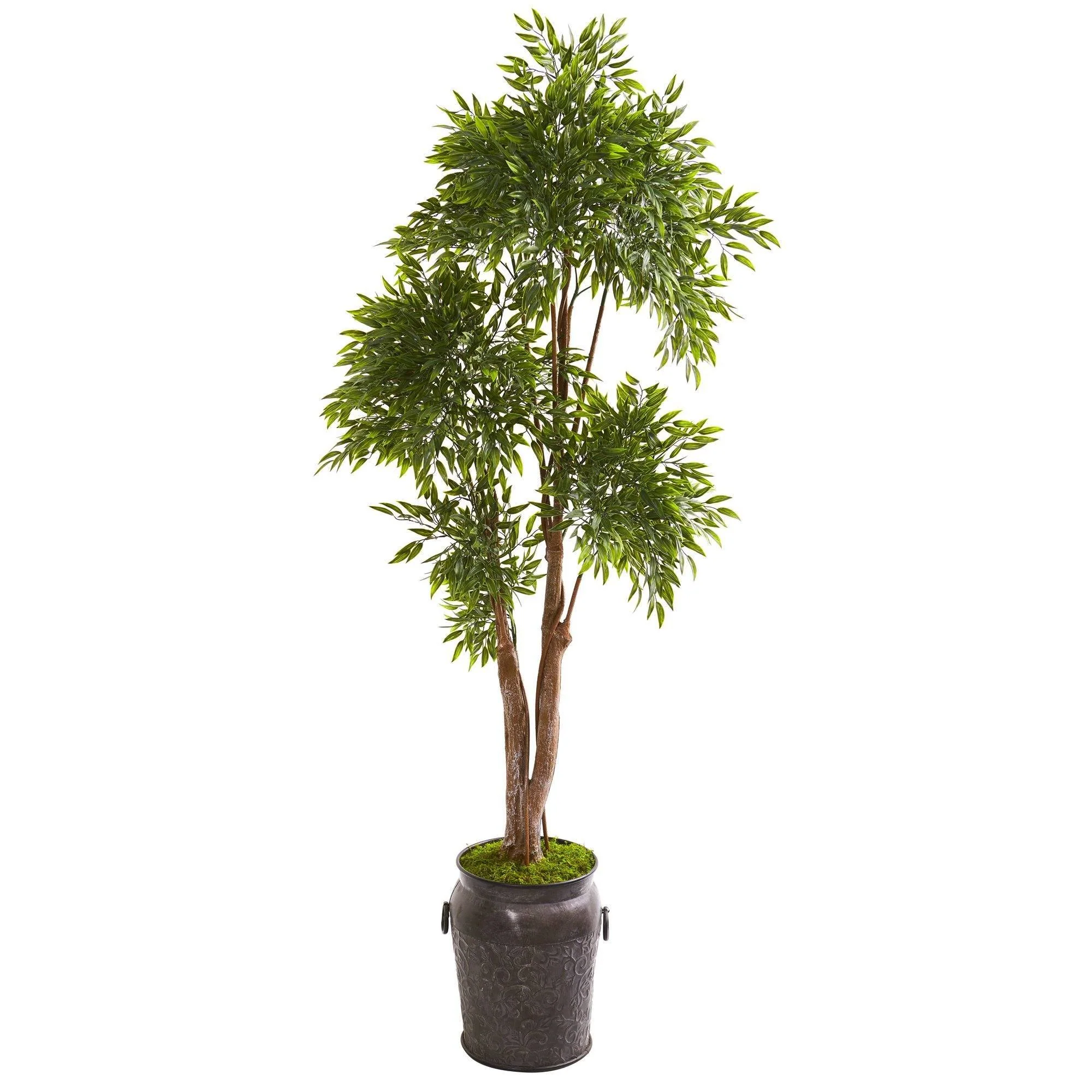 82” Ruscus Artificial Tree in Planter (Indoor/Outdoor) - Image 3