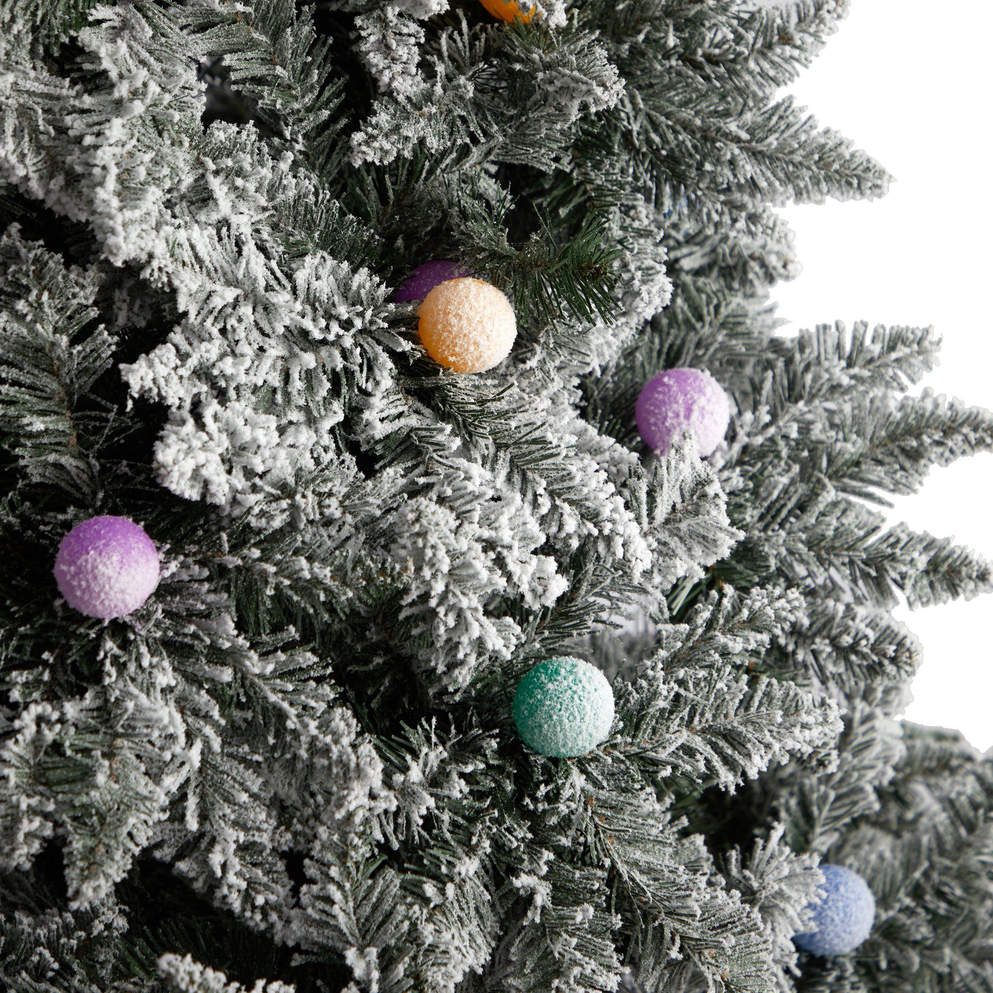 9.5' Flocked British Columbia Mountain Fir Artificial Christmas Tree - Image 5