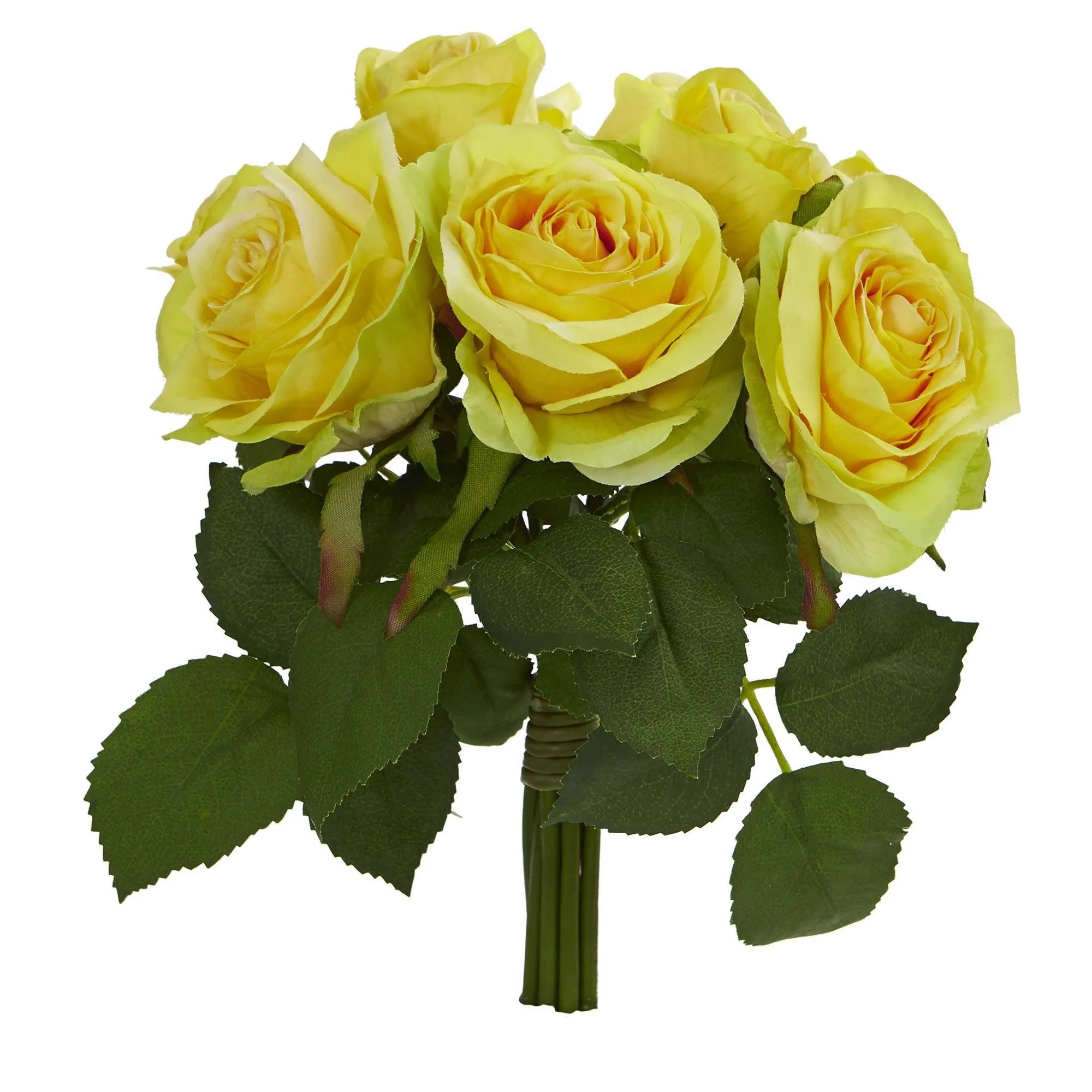 Rose Bush Artificial Flower (Set of 2) - Image 3