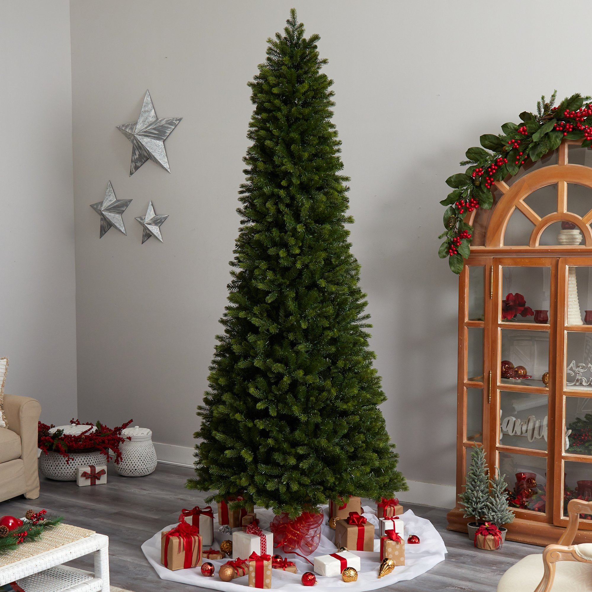 9.5' Slim Colorado Mountain Spruce Artificial Christmas Tree - Image 8