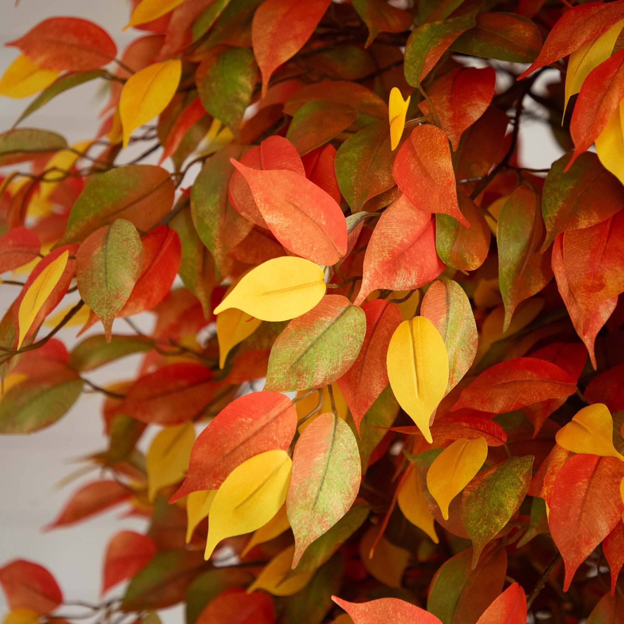 9’ Autumn Ficus Artificial Fall Tree - Image 2