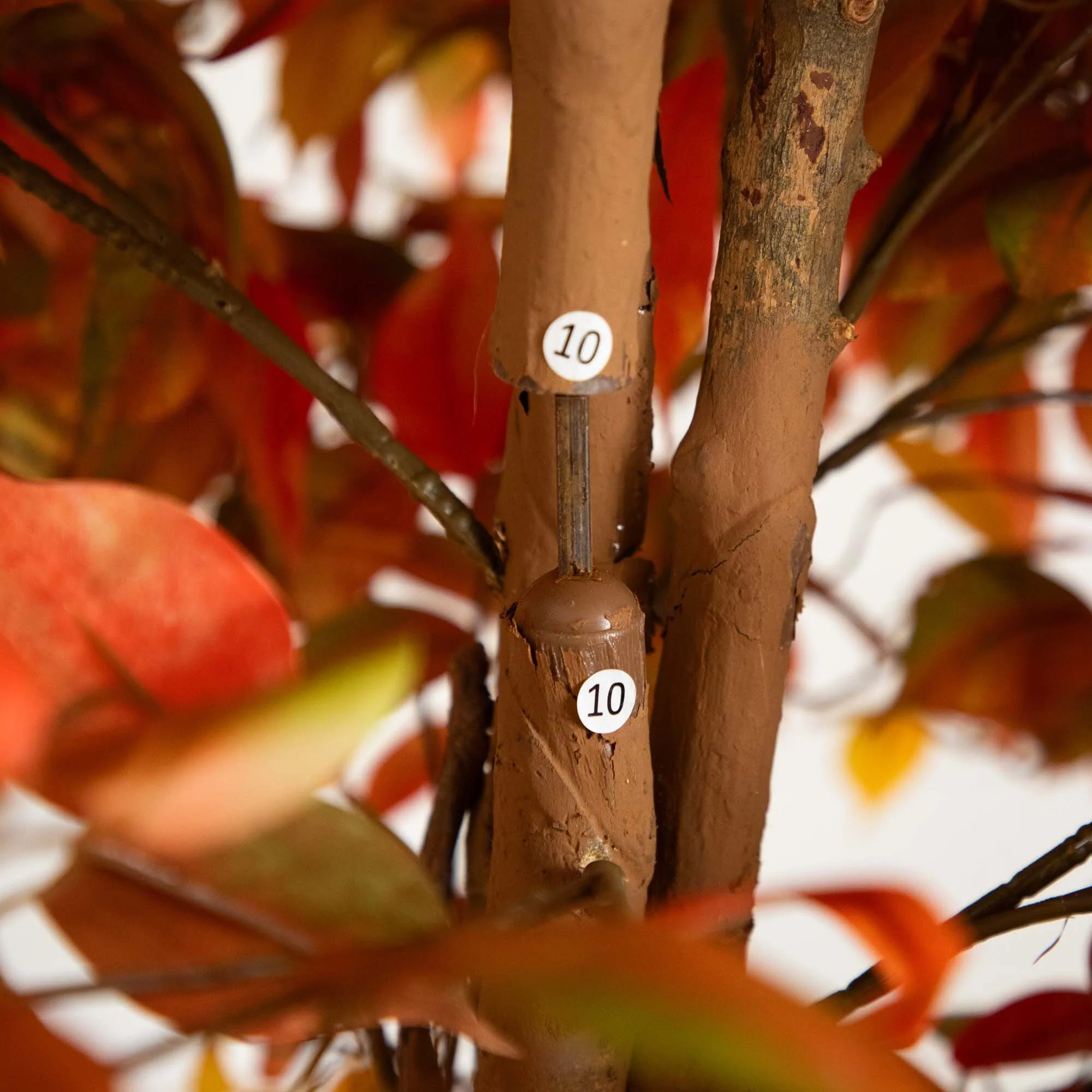 9’ Autumn Ficus Artificial Fall Tree - Image 4