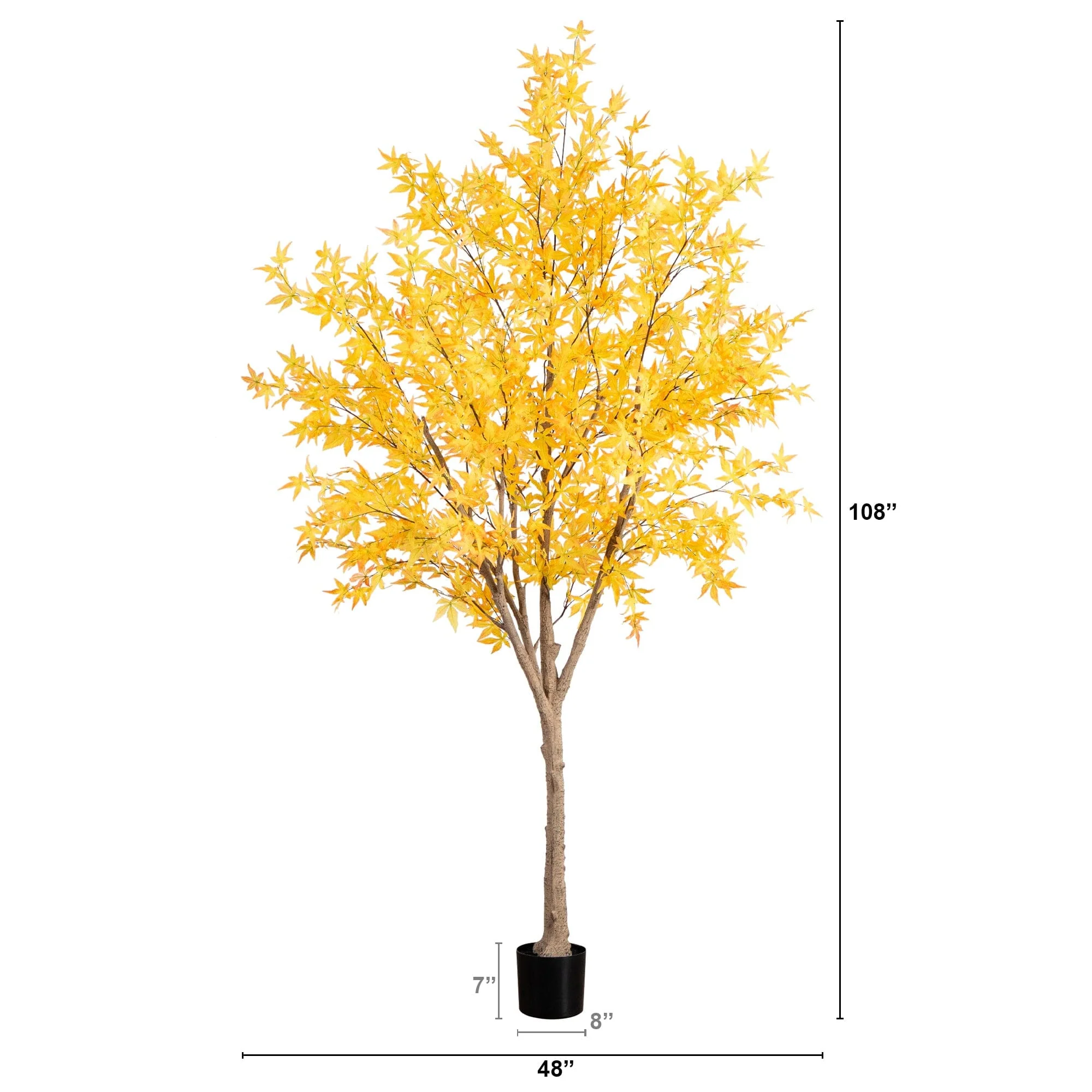 9’ Autumn Maple Artificial Fall Tree - Image 7