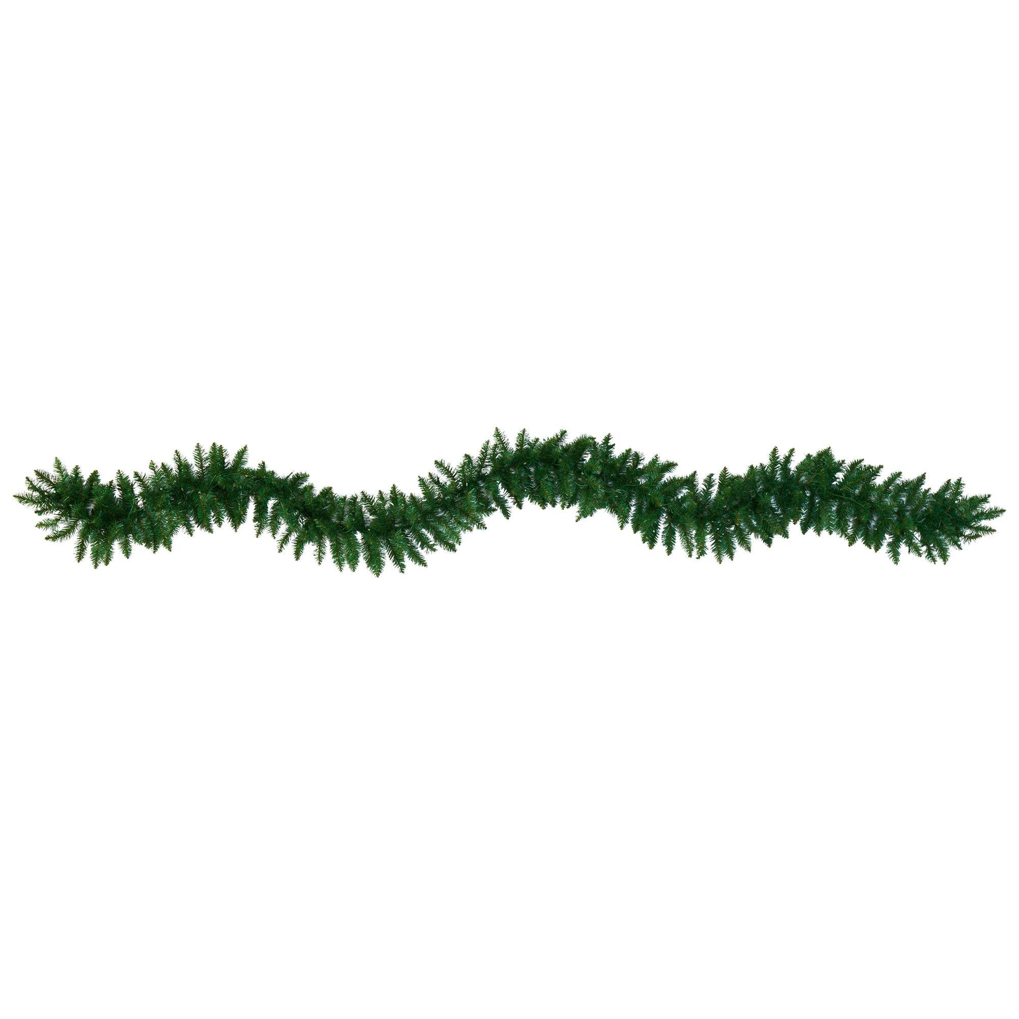 9’ Christmas Pine Artificial Garland with 50 Warm White LEDs Lights - Image 3
