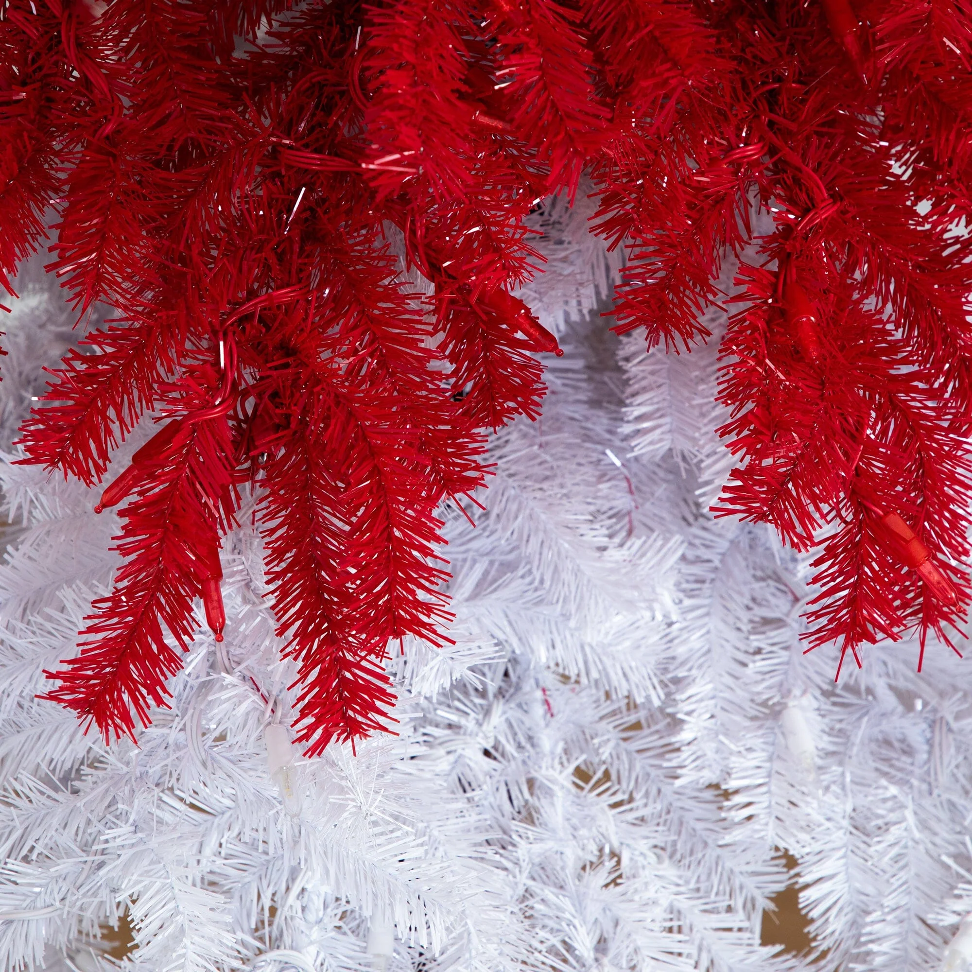 9’ Holiday Red Santa’s Hat Christmas Tree with 500 LED lights and 1272 Bendable Branches - Image 5