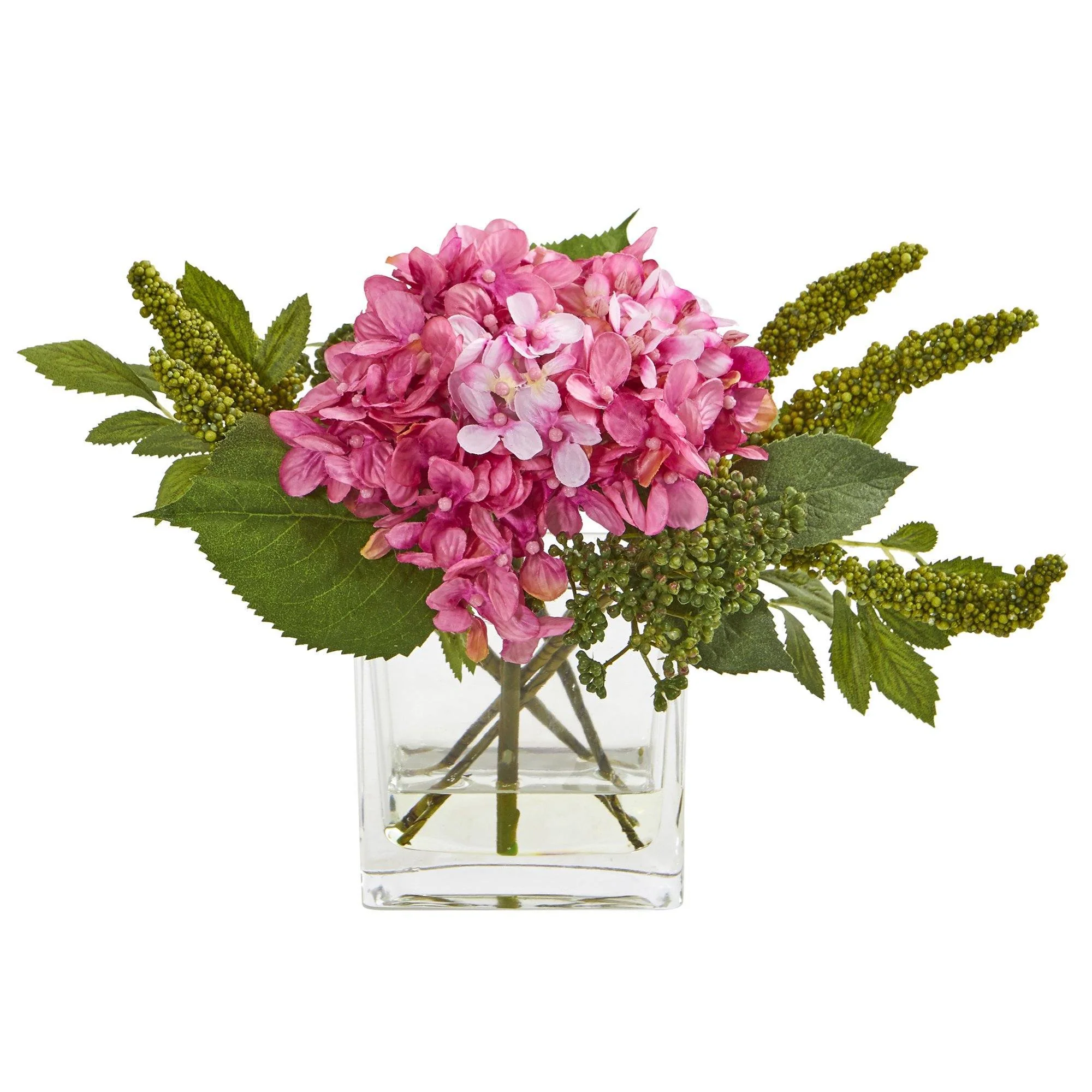 Hydrangea Artificial Arrangement in Vase (Set of 2) - Image 10