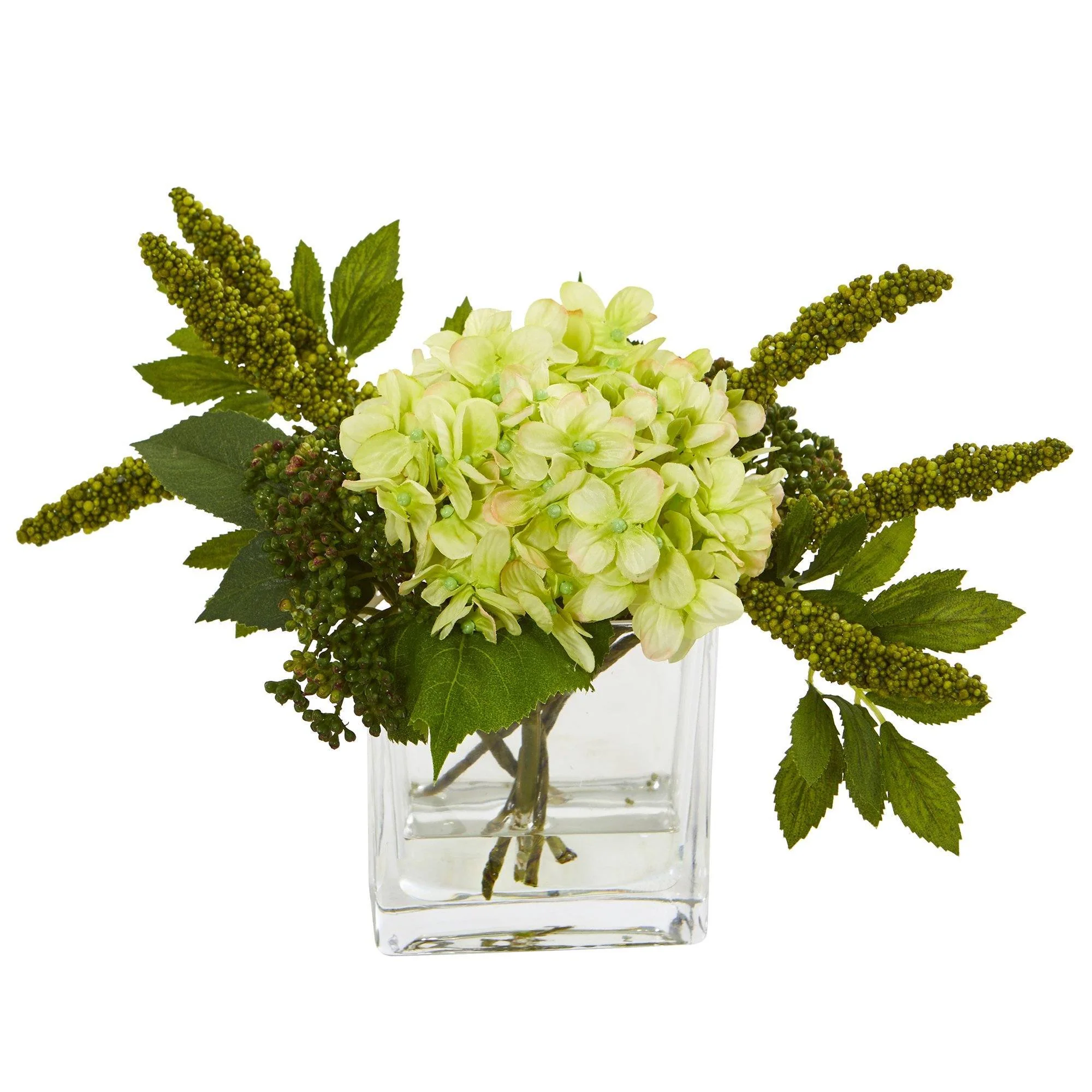 Hydrangea Artificial Arrangement in Vase (Set of 2) - Image 4