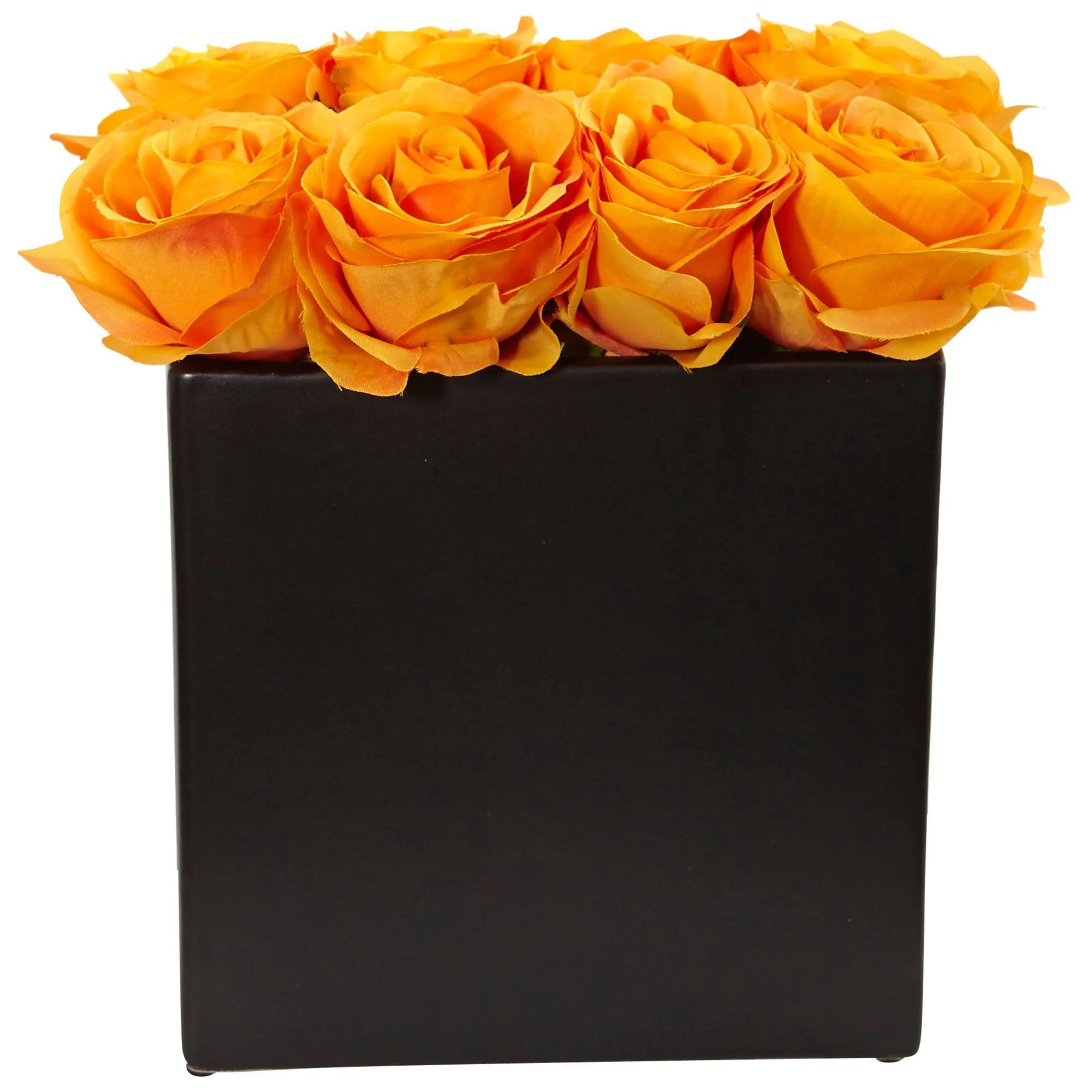 Roses Arrangement in Black Vase - Image 10