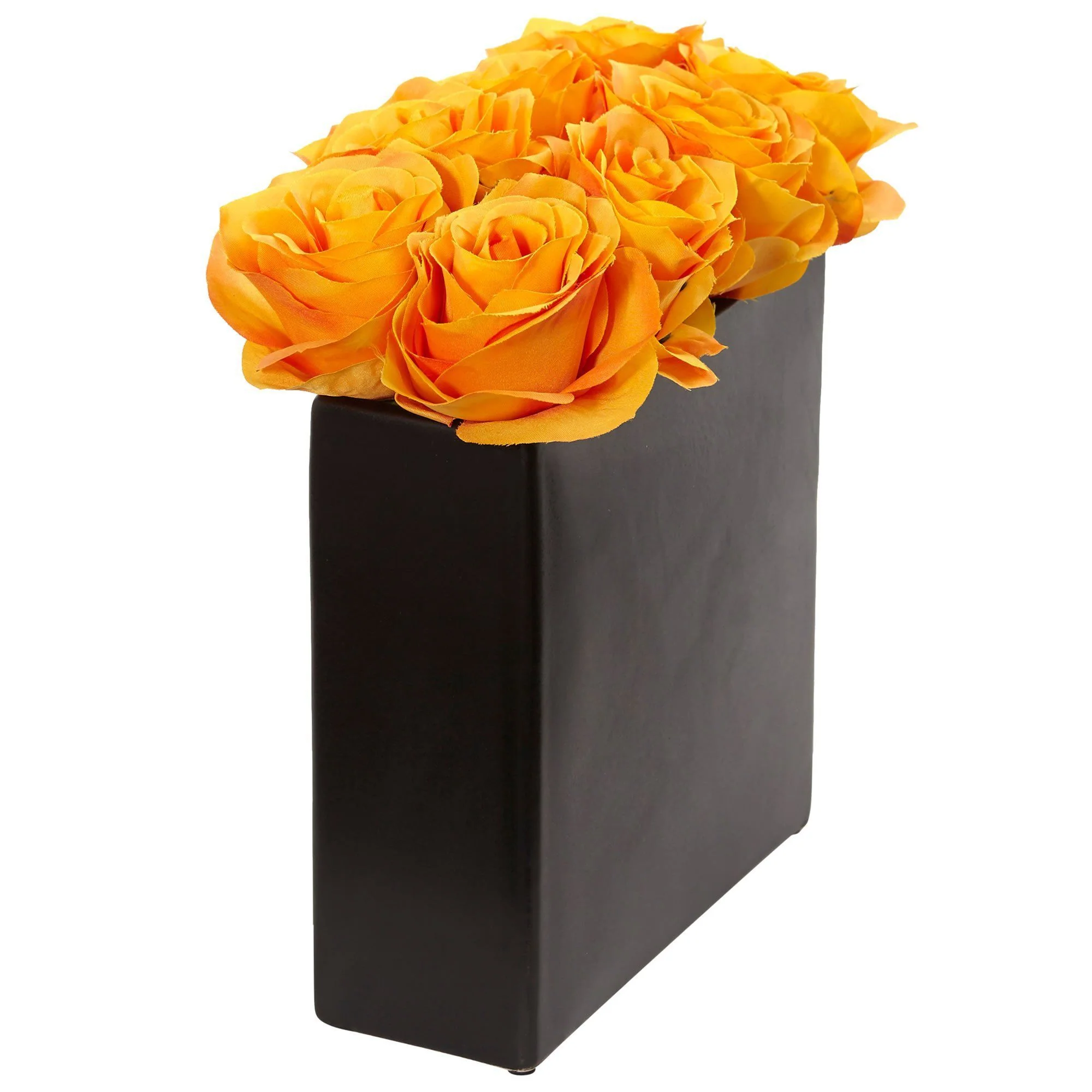 Roses Arrangement in Black Vase - Image 11