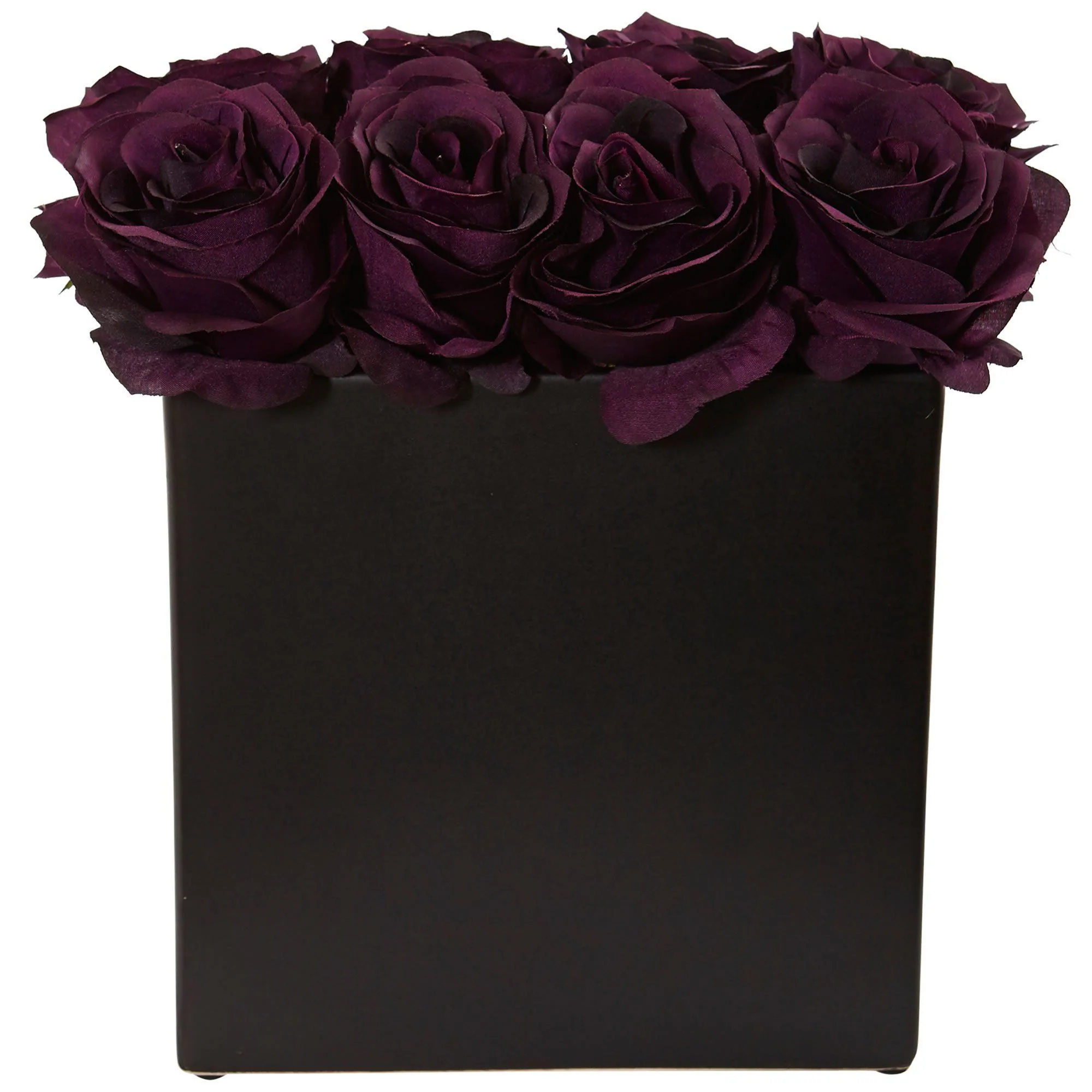 Roses Arrangement in Black Vase - Image 13