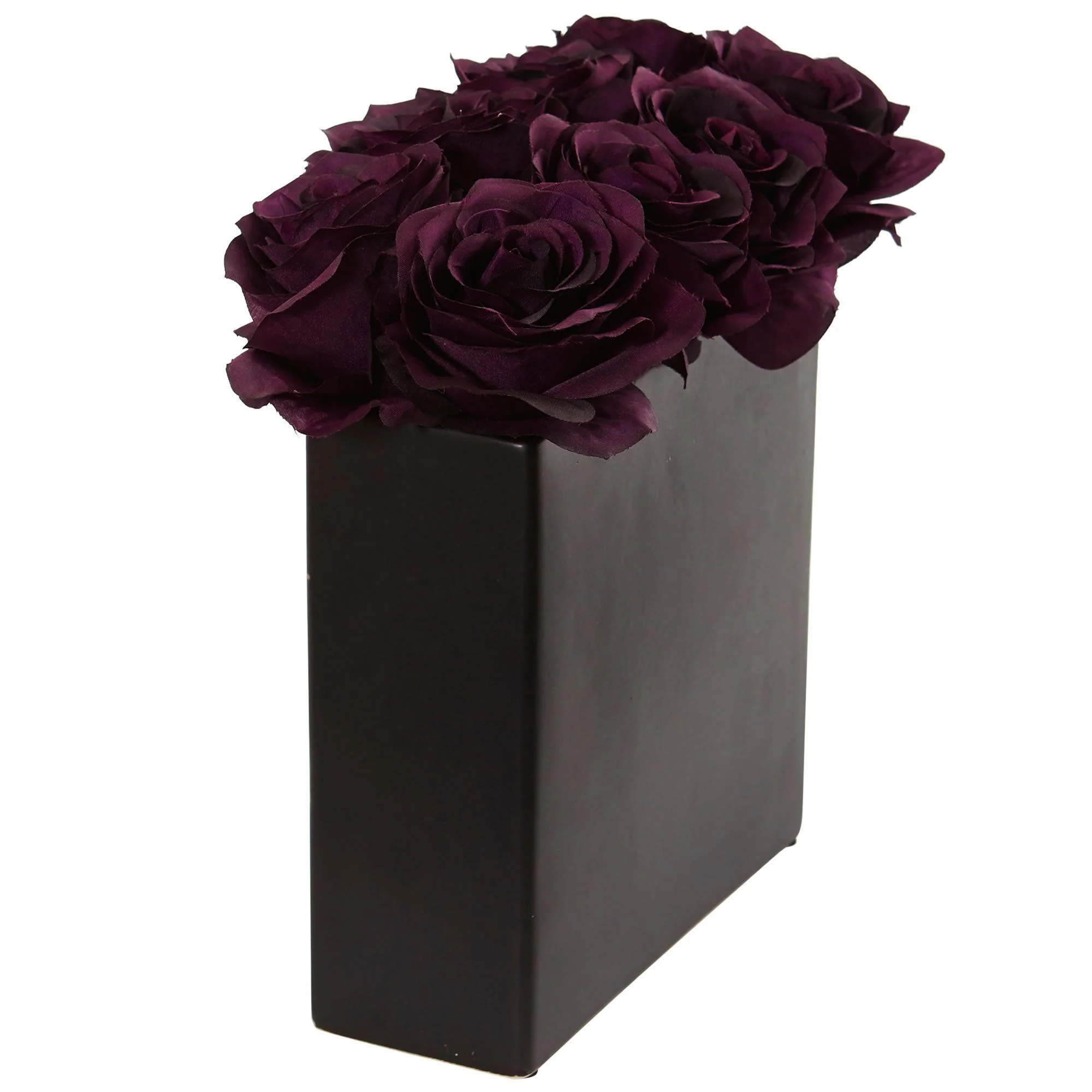 Roses Arrangement in Black Vase - Image 14