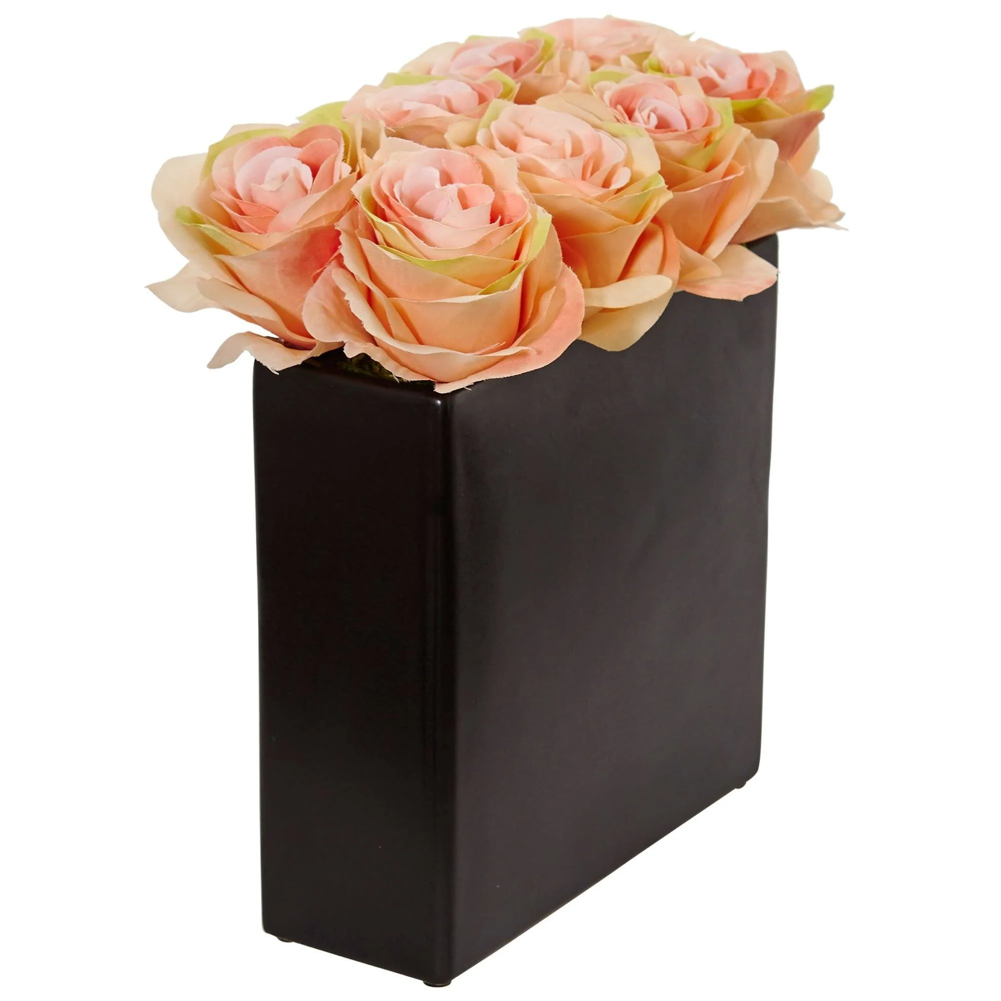 Roses Arrangement in Black Vase - Image 17