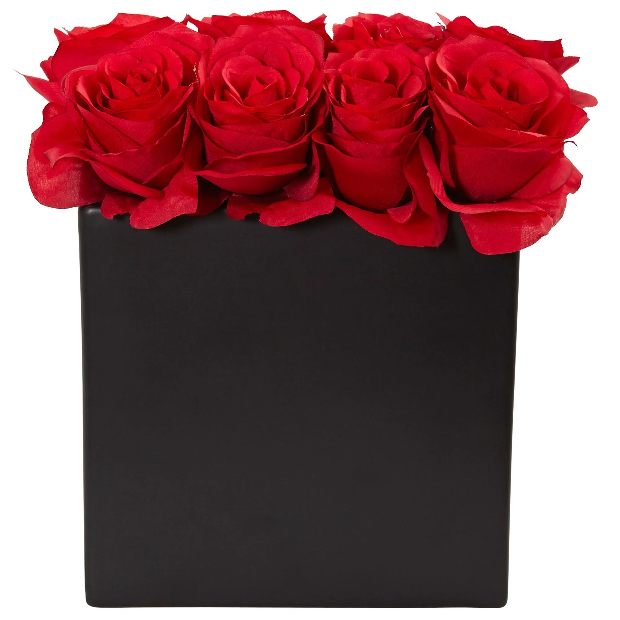 Roses Arrangement in Black Vase - Image 19