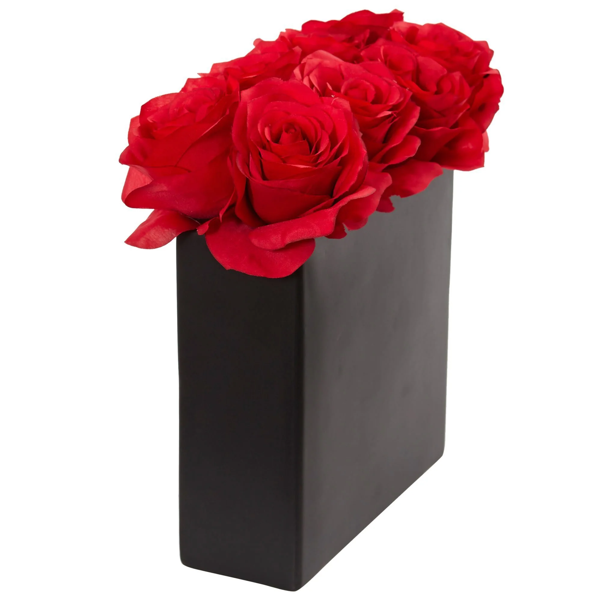 Roses Arrangement in Black Vase - Image 20