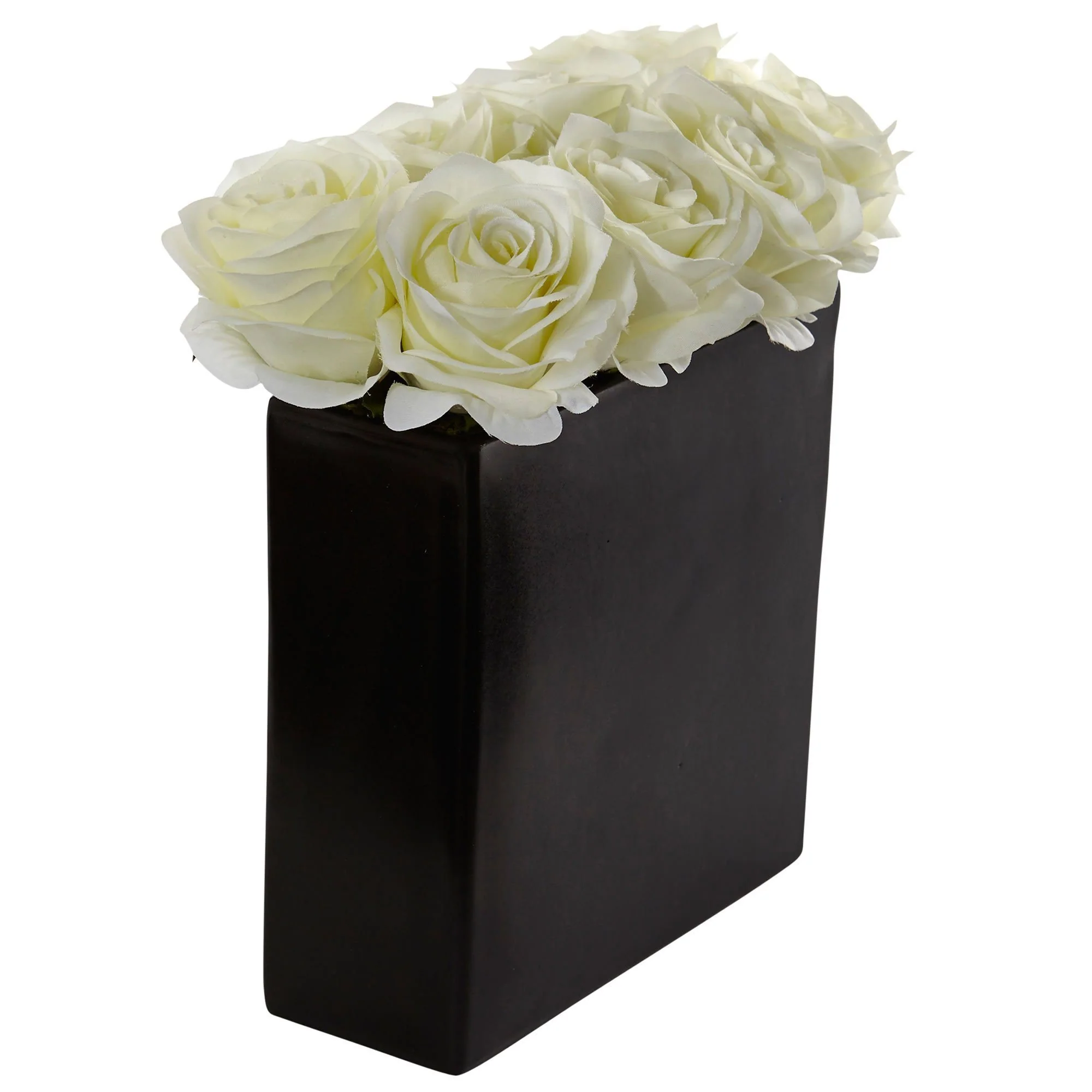 Roses Arrangement in Black Vase - Image 23
