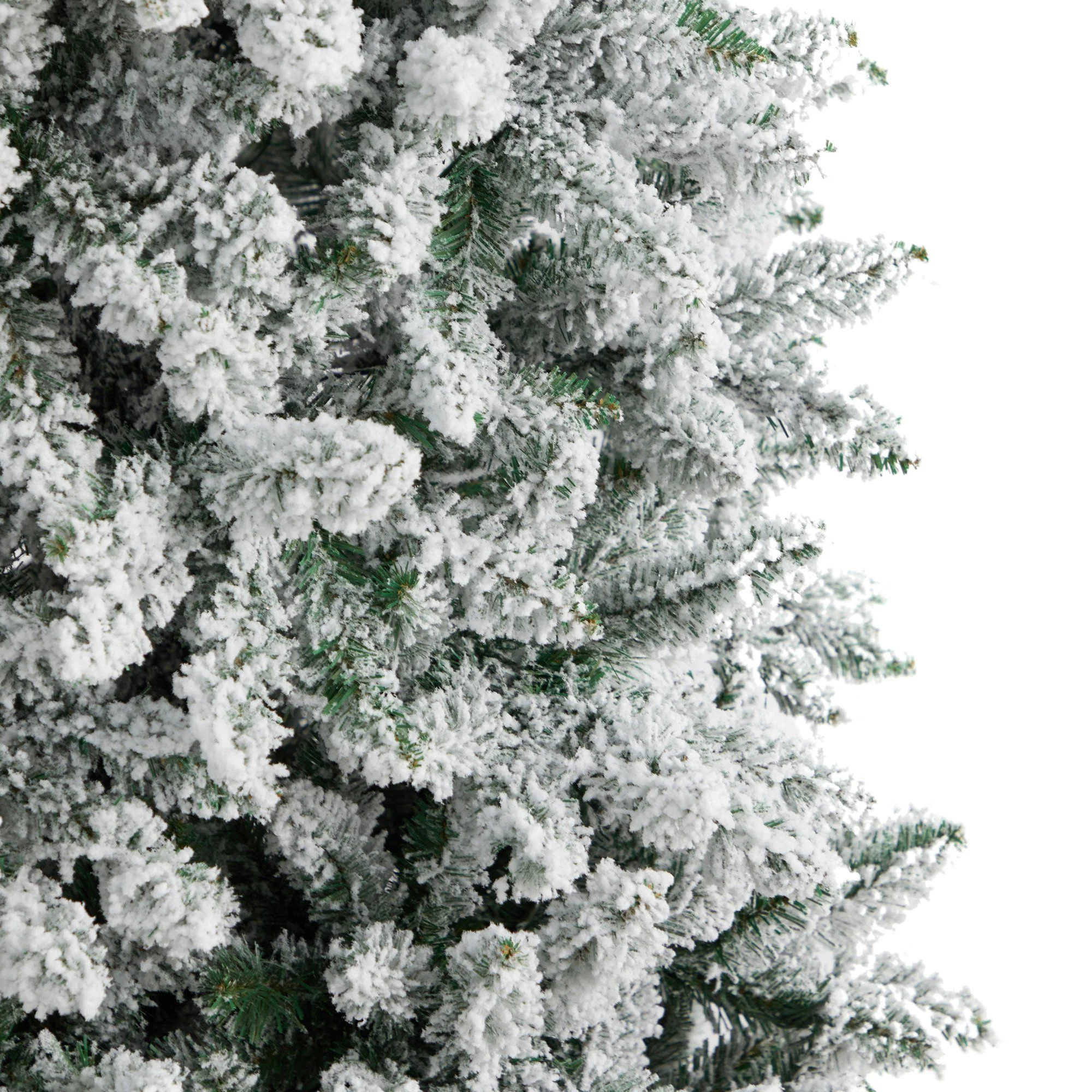 9’ Slim Flocked Montreal Fir Artificial Christmas Tree - Image 5