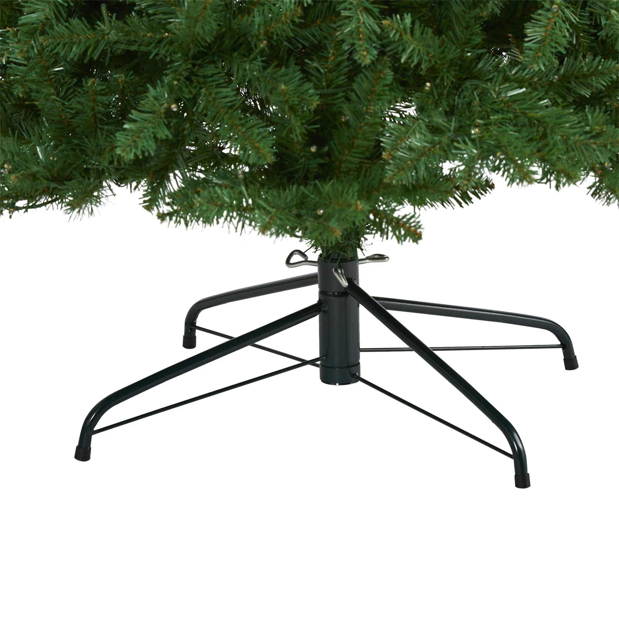 9’ Slim Green Mountain Pine Artificial Christmas Tree with 600 Clear LED Lights - Image 4