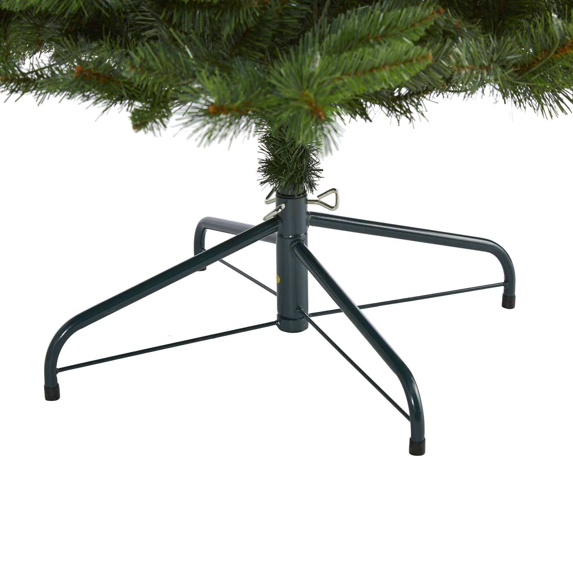 9’ Slim West Virginia Mountain Pine Artificial Christmas Tree with 600 Clear Lights and 1359 Bendable Branches - Image 4