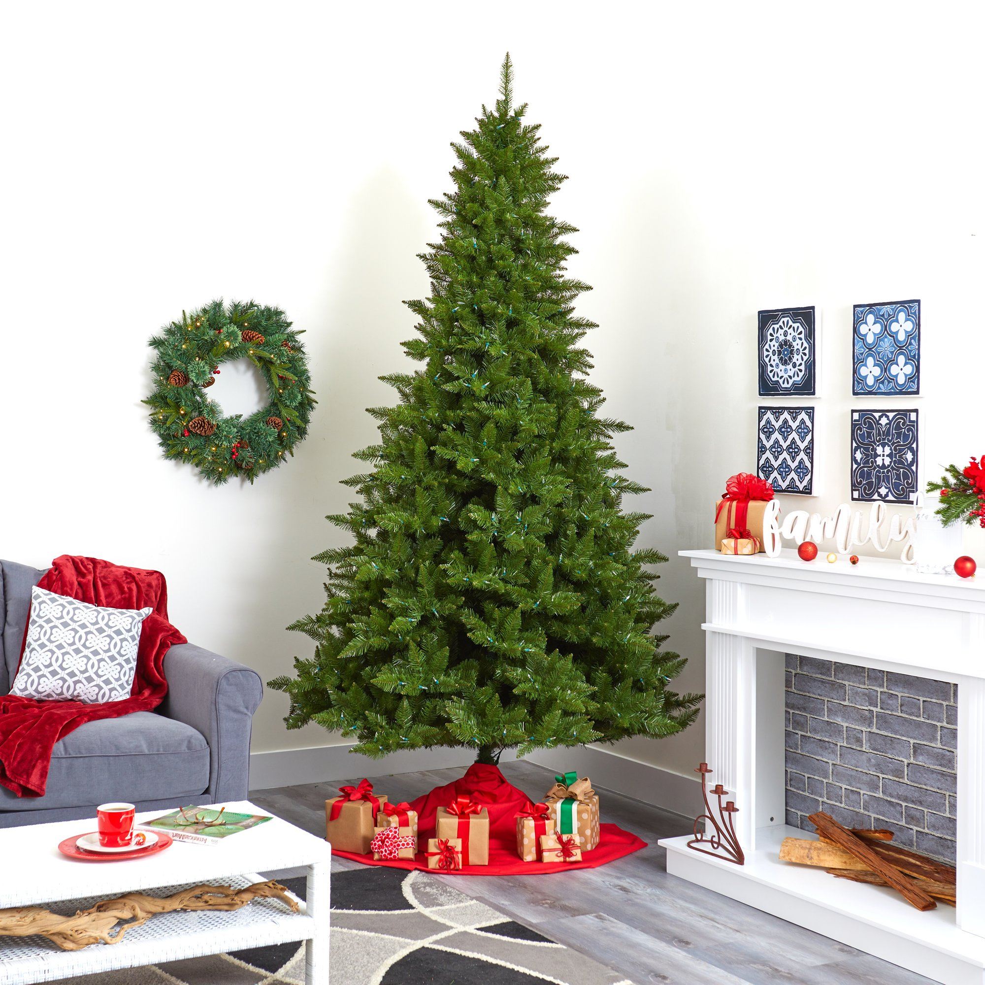9' Vermont Spruce Artificial Christmas Tree with 850 Warm White (Multifunction) LED Lights with Instant Connect Technology and 1984 Bendable Branches - Image 7