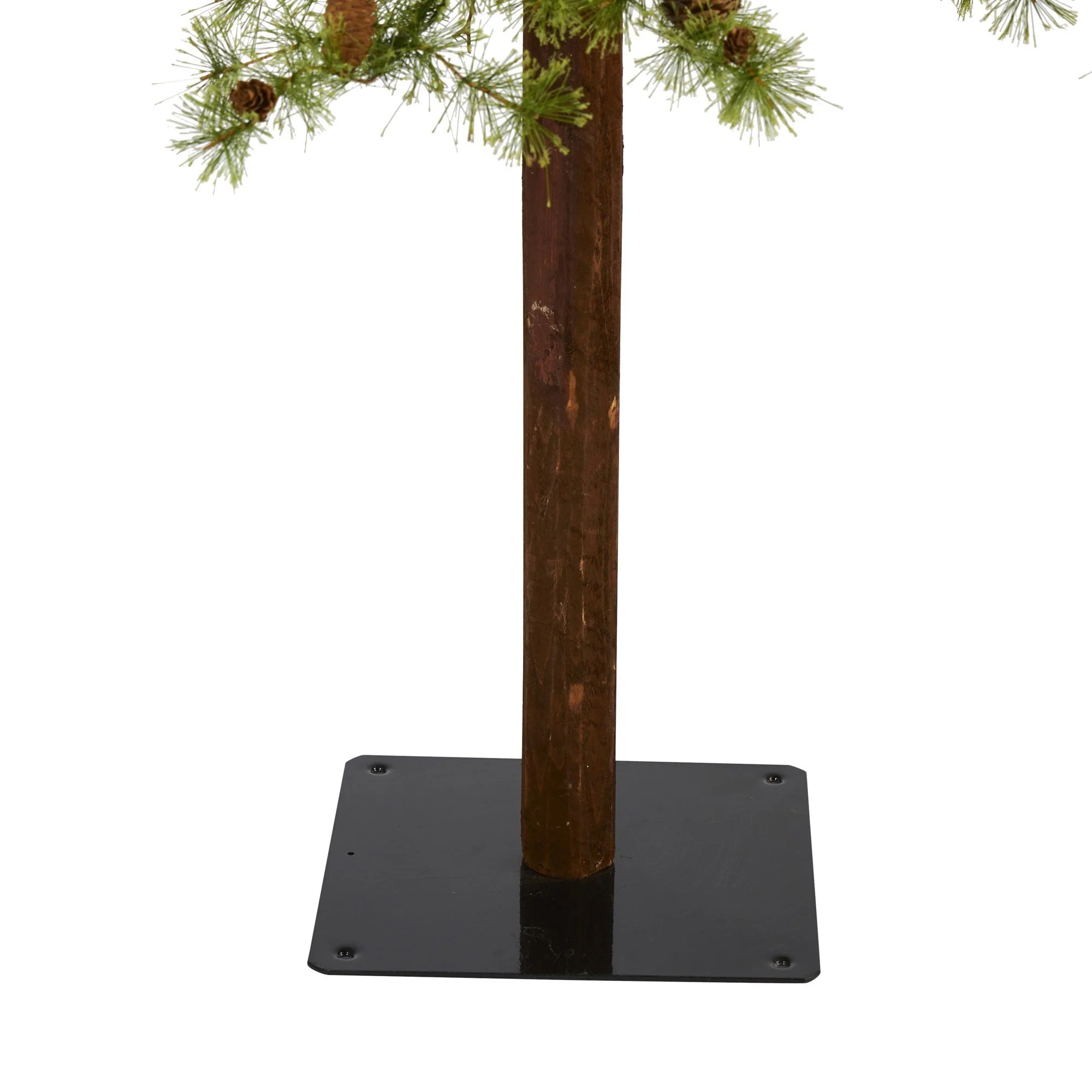 9' Wyoming Alpine Artificial Christmas Tree with 300 Clear (multifunction) LED Lights and Pine Cones on Natural Trunk - Image 5