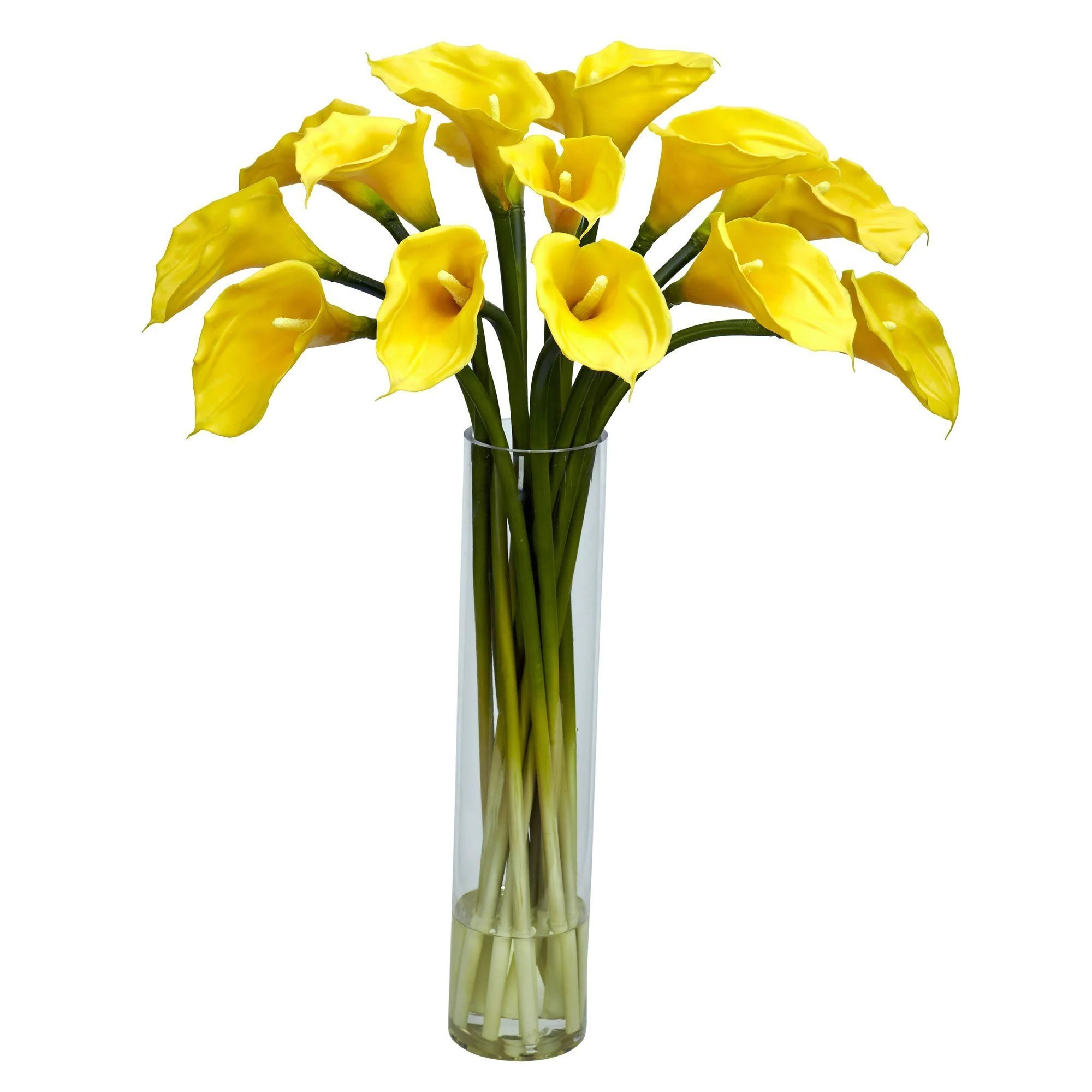 Calla Lilly w/Cylinder Silk Flower Arrangement - Image 3
