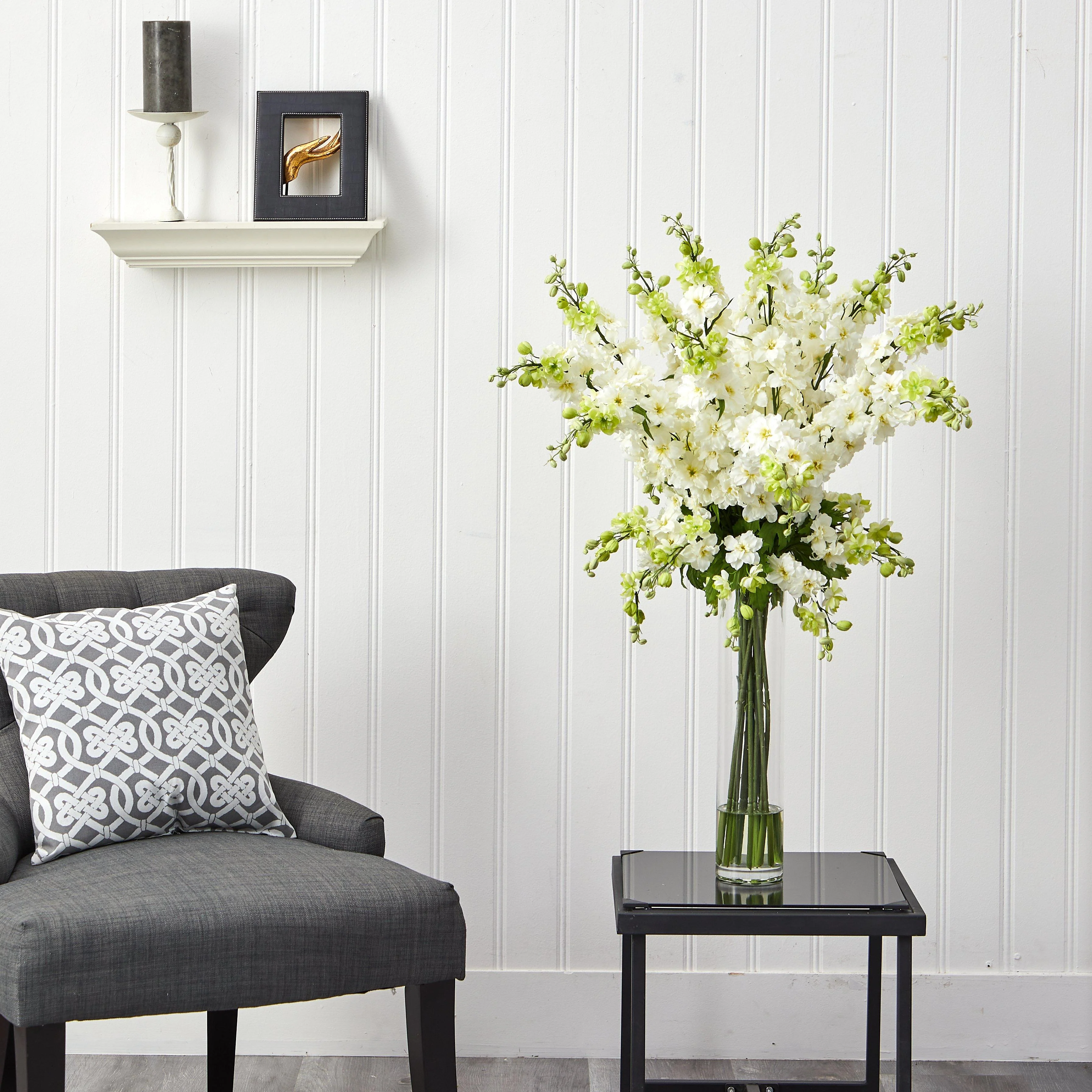 Delphinium Silk Flower Arrangement - Image 5