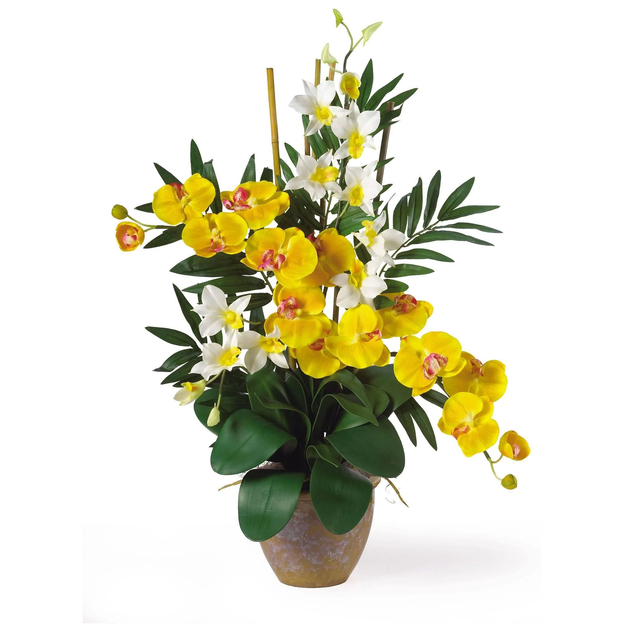 Double Phal/Dendrobium Silk Flower Arrangement - Image 5