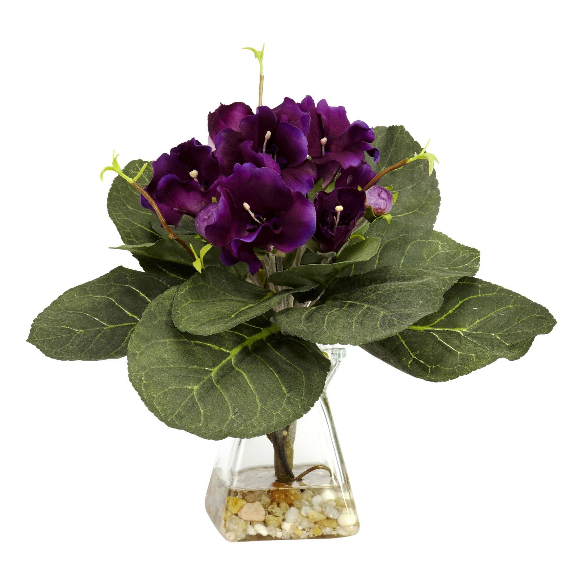 Gloxina w/Vase Silk Plant - Image 2