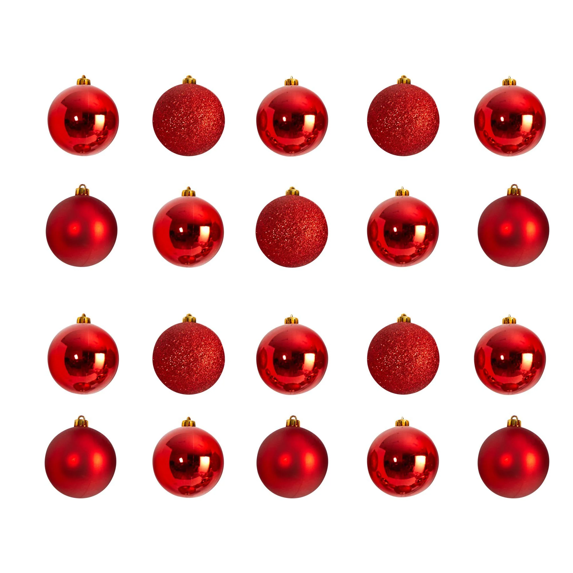 Holiday Christmas 20 Count 3” Shatterproof Ornament Set with Re-Useable Storage Container - Image 21