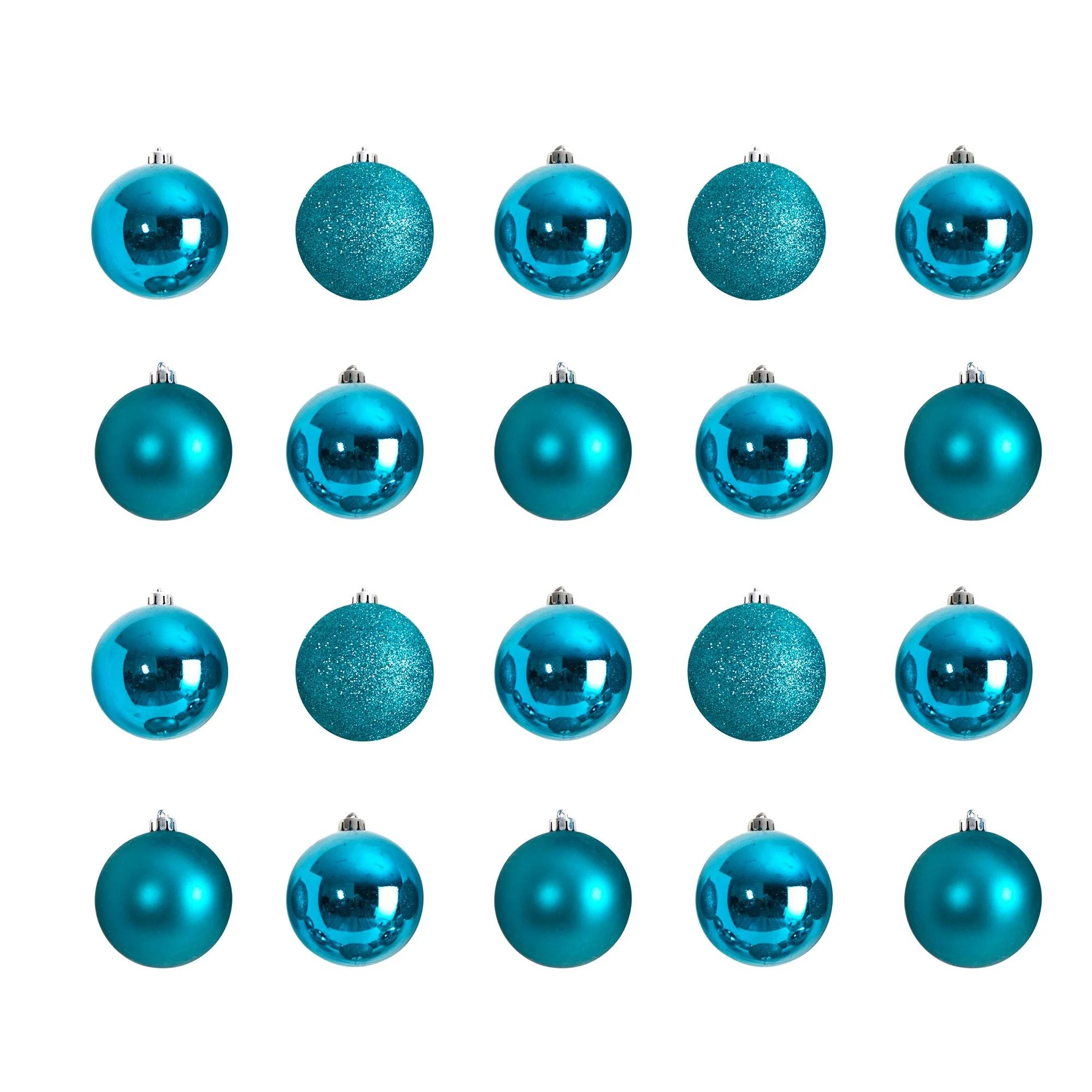 Holiday Christmas 20 Count 3” Shatterproof Ornament Set with Re-Useable Storage Container - Image 29