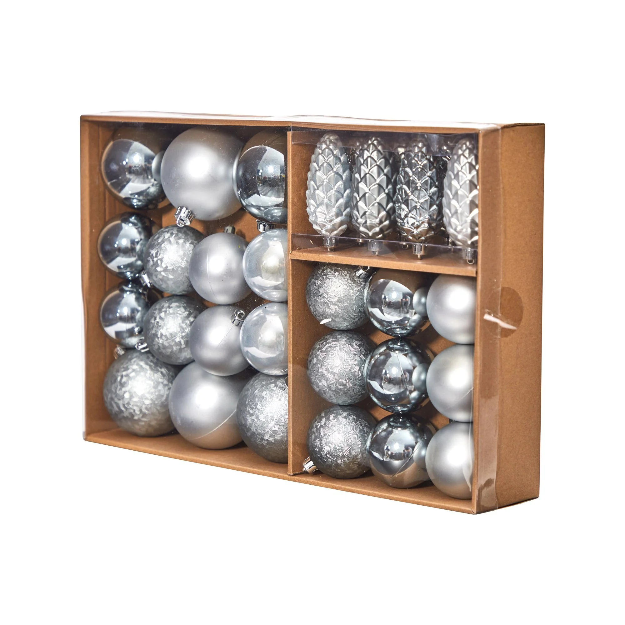 Holiday Christmas 23 Count Lux Shatterproof Ornament Set with Re-Usable Storage Container - Image 5