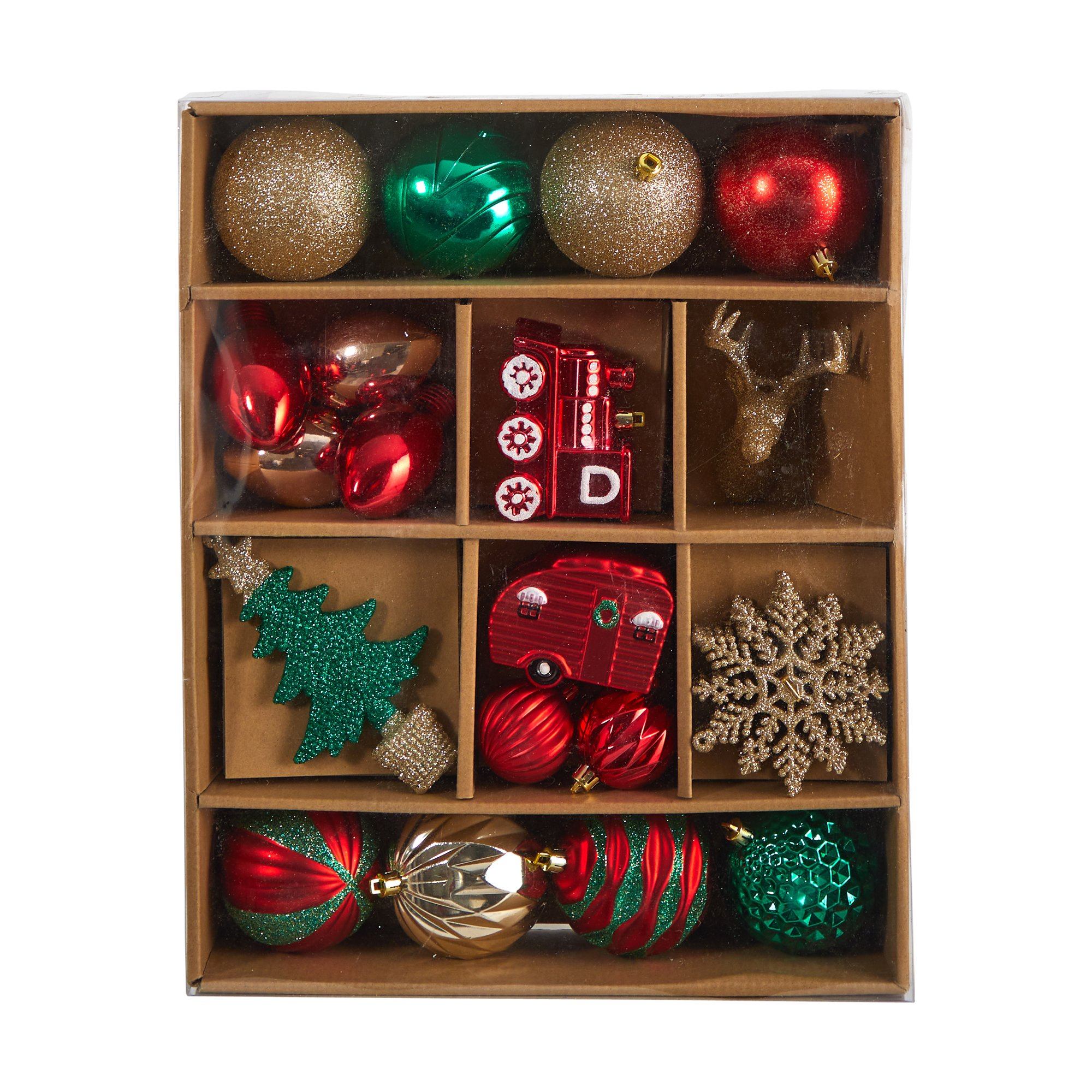 Holiday Deluxe Shatterproof, 25 Count Christmas Tree Ornament Box Set, Re-Useable Container - Image 5