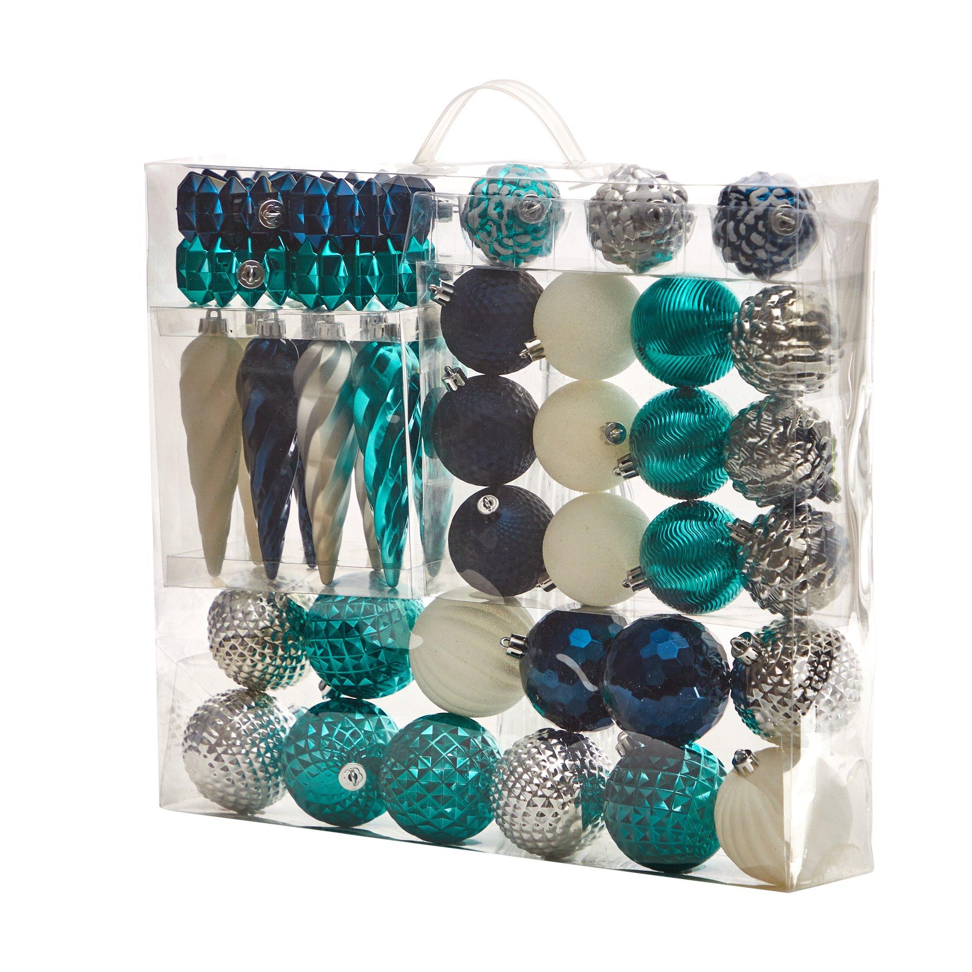 Holiday Deluxe Shatterproof, 39 Count Christmas Tree Ornament Box Set, Re-Useable Container - Image 5
