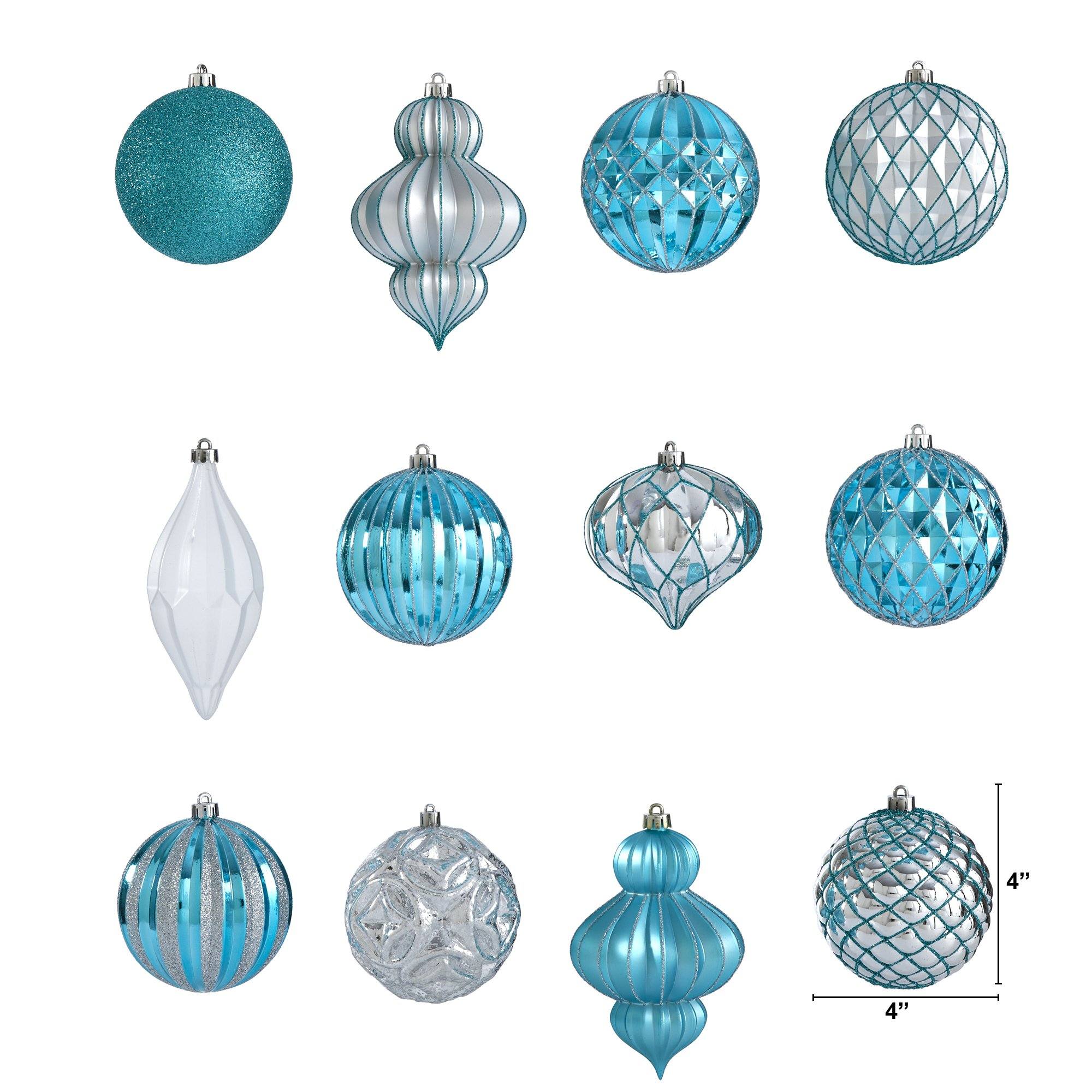 Holiday Lux Shatterproof, 12 Count Christmas Tree Ornament Set, 100mm with Re-Useable Box - Image 4