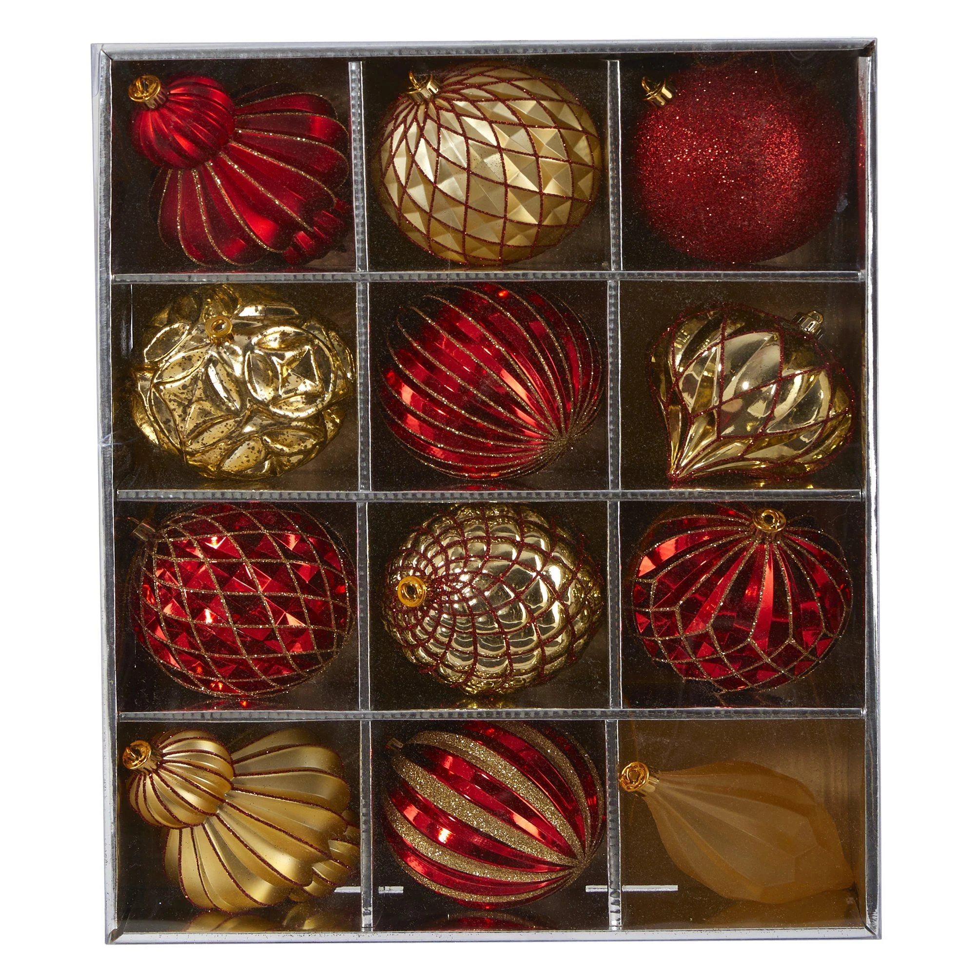 Holiday Lux Shatterproof, 12 Count Christmas Tree Ornament Set, 100mm with Re-Useable Box - Image 8
