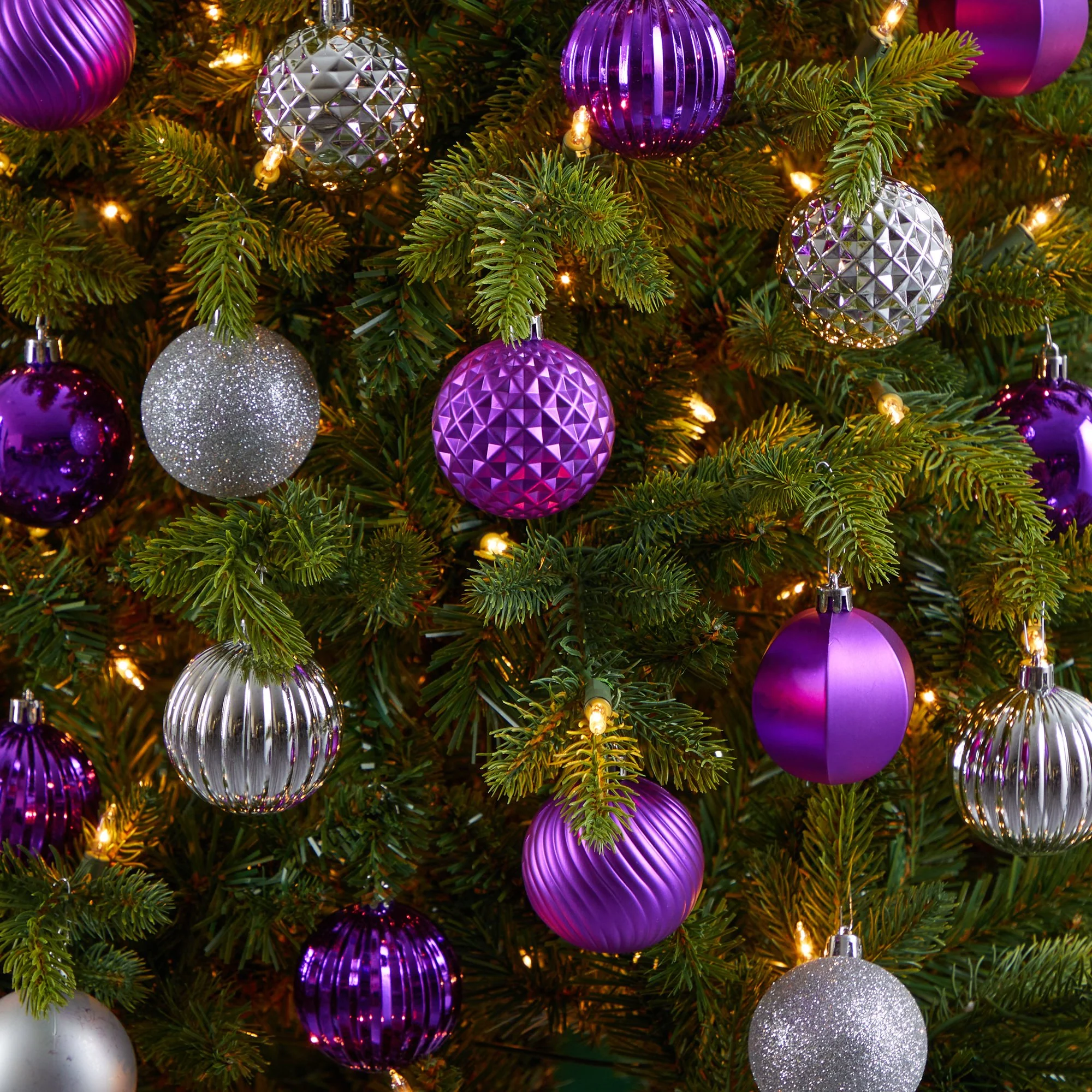 Holiday Shatterproof, 101 Count Christmas Tree Ornament Set, 60mm with Re-Useable Tube - Image 12