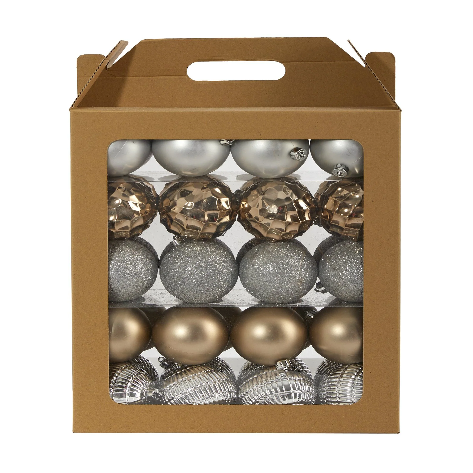 Holiday Shatterproof, 40 Count Christmas Tree Ornament Box Set, 80mm with Re-Useable Box - Image 4