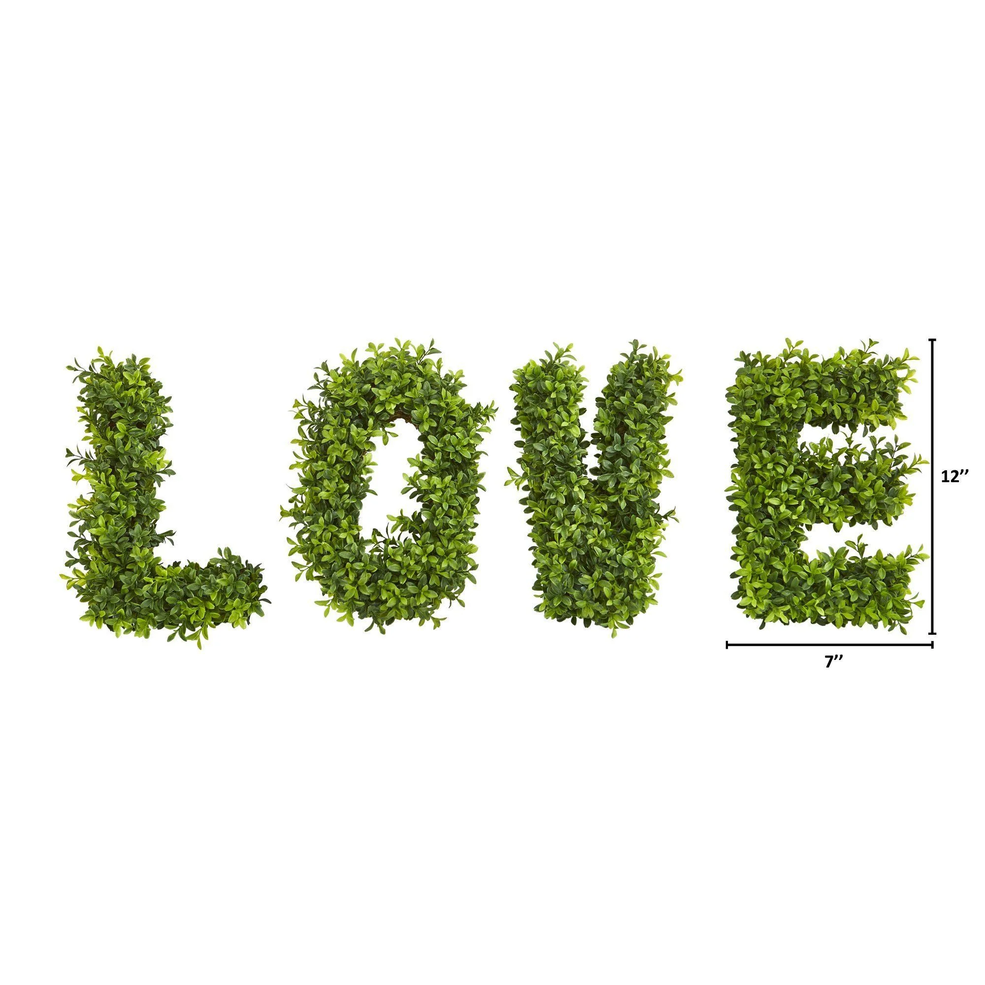 “LOVE” Boxwood Artificial Wall Decoration (Indoor/Outdoor) Trellis - Image 2