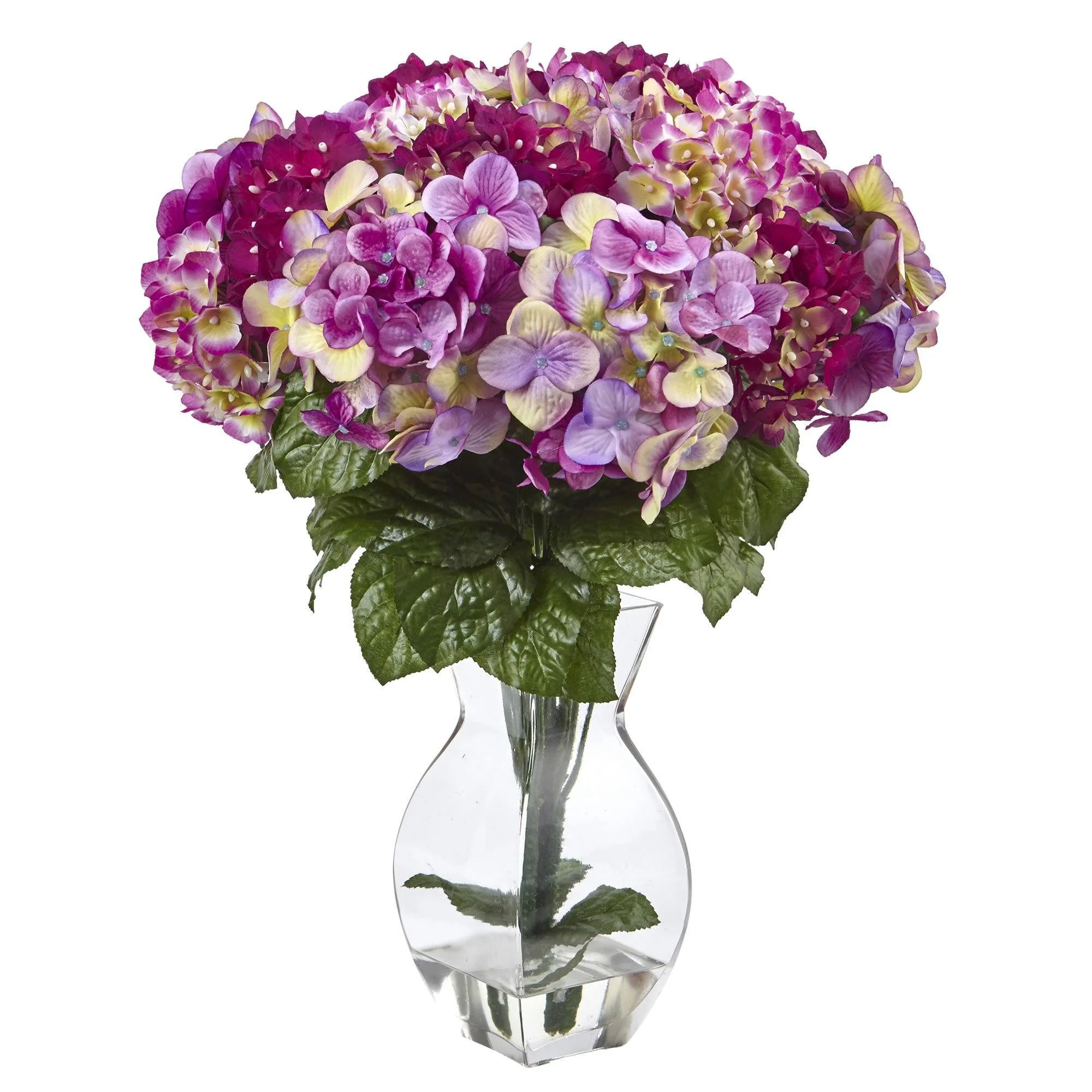 Mixed Silk Hydrangeas in a Vase - Image 2