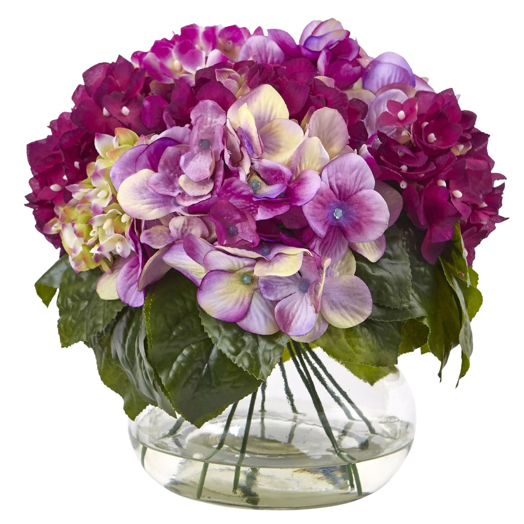 Mixed Hydrangea w/Vase - Image 2